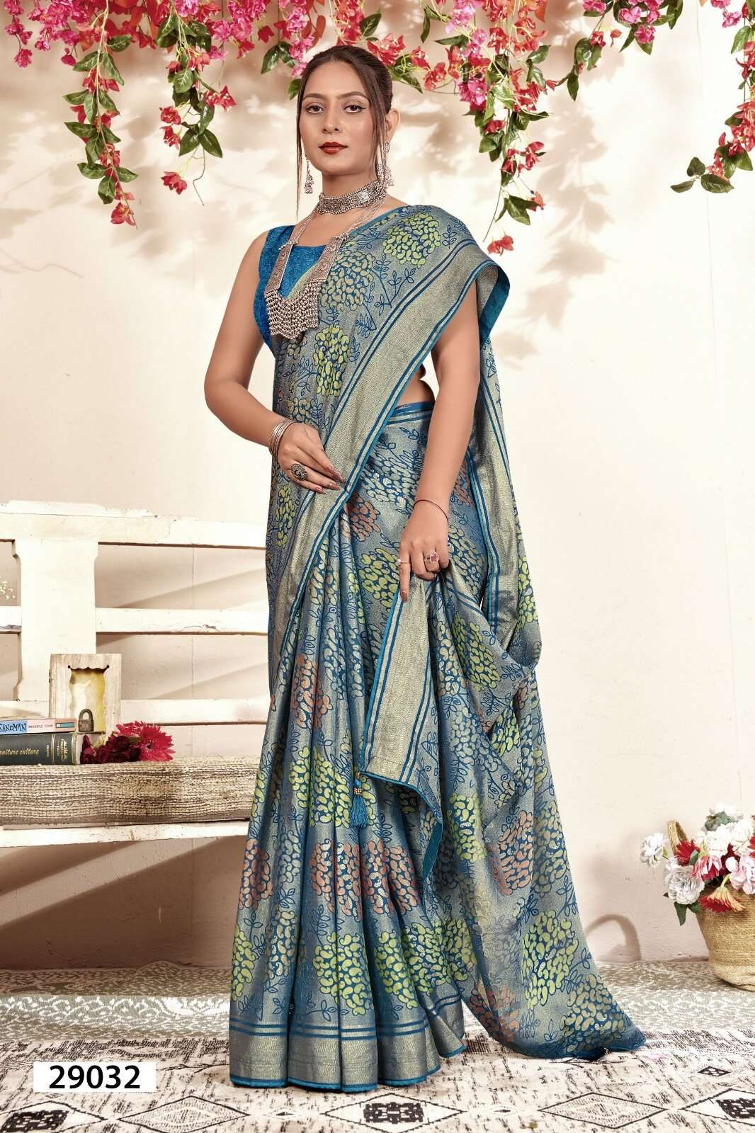 NAVANYA BY VALLABHI BRASSO FABRIC PRINTED SAREES COLLECTION 