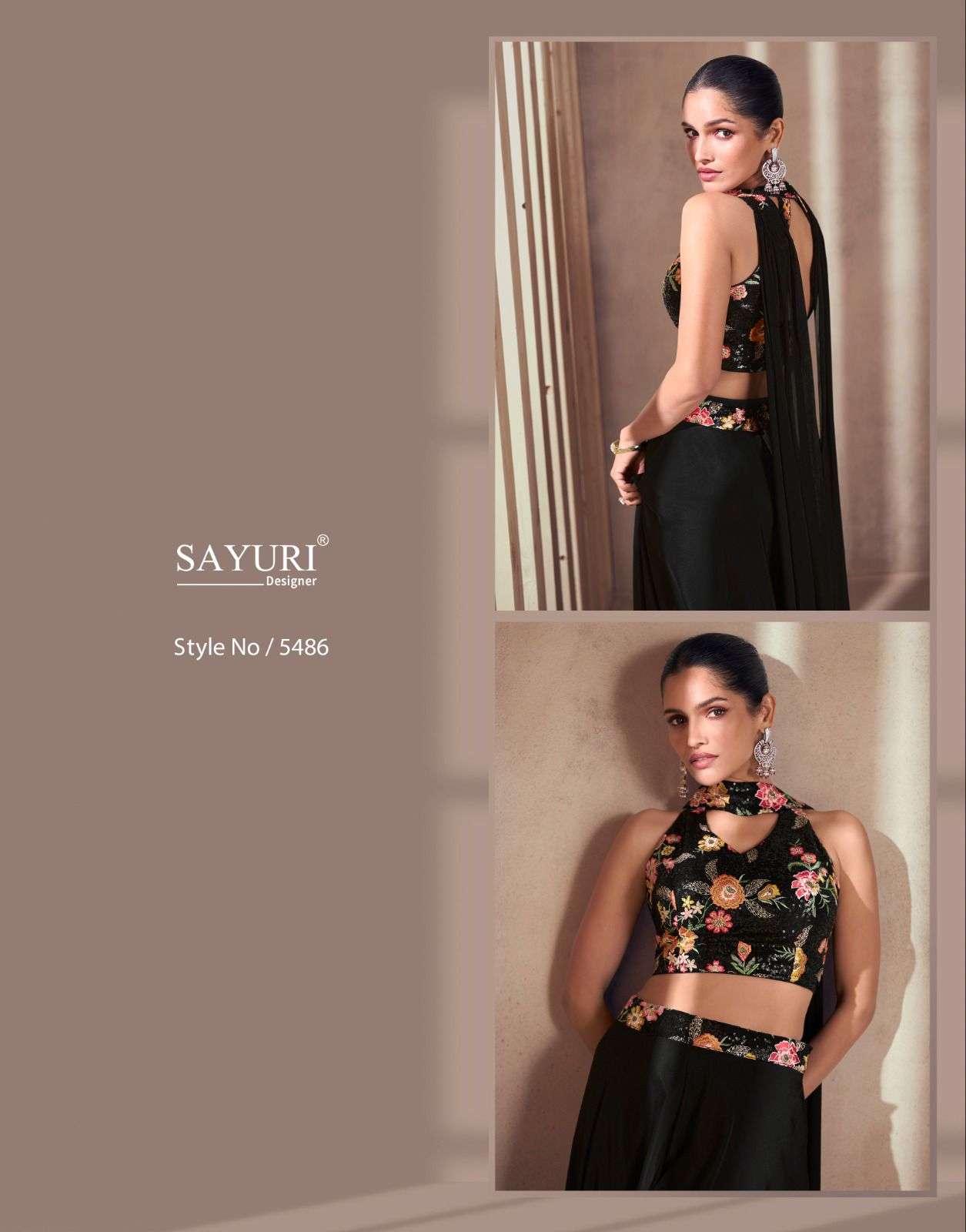 NISHA BY SAYURI DESIGNER EMBROIDERY CROP TOP PLAZO WITH DUPATTA 