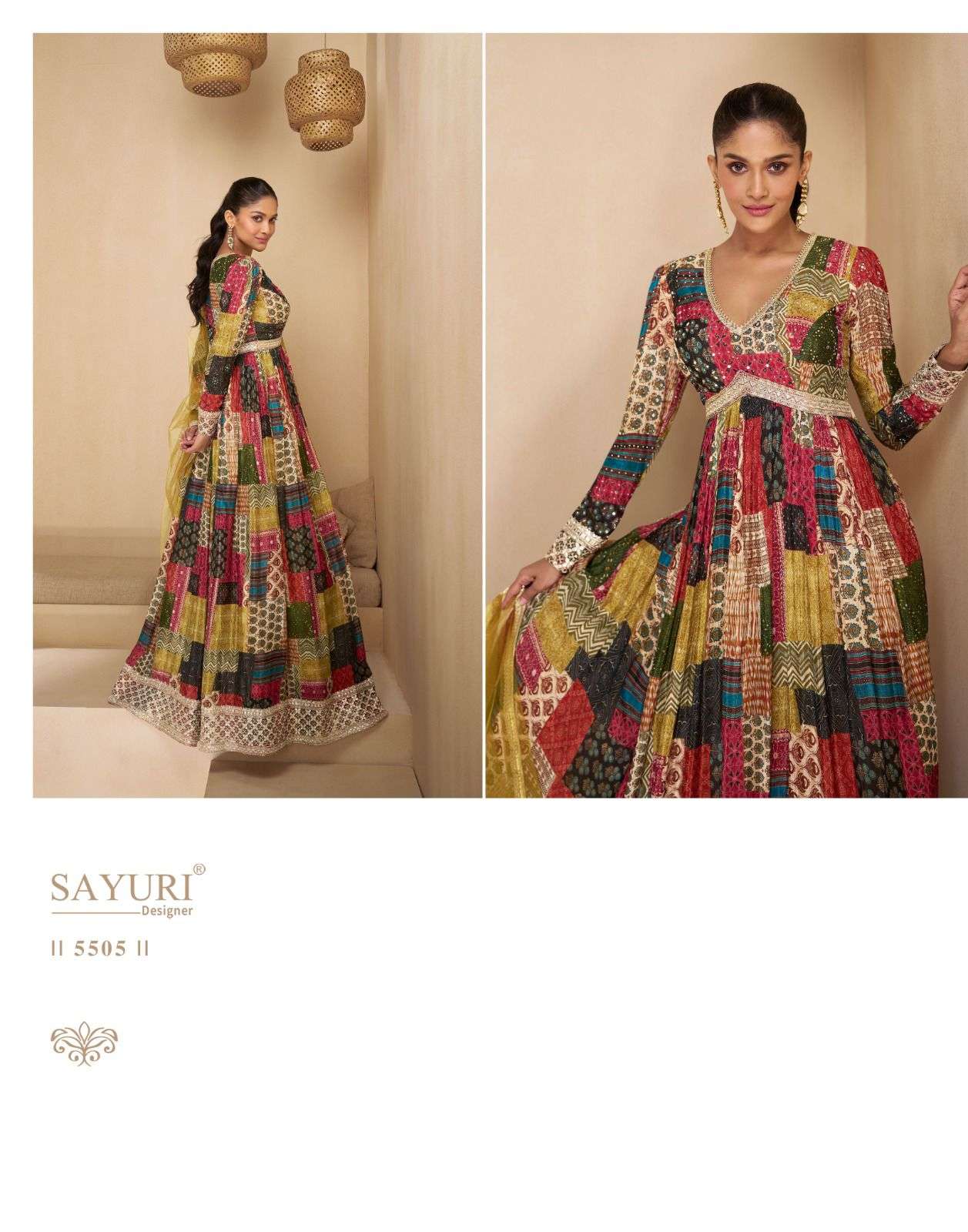 NOORI BY SAYURI DESIGNER REAL GEORGETTE EMBROIDERY ANARKALI WITH DUPATTA 