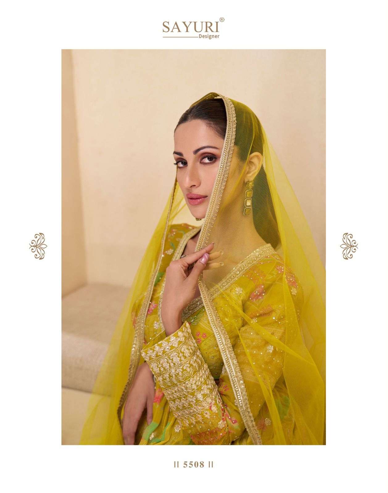 NOORI BY SAYURI DESIGNER REAL GEORGETTE EMBROIDERY ANARKALI WITH DUPATTA 