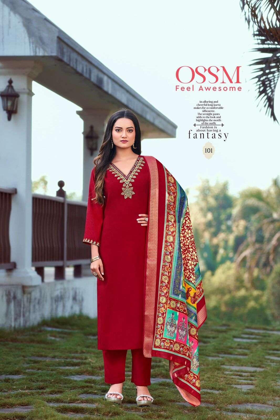 NOORIE VOL-3 BY OSSM HEAVY EMBROIDERY PURE VISCOSE ROMAN SILK WITH POCKET 