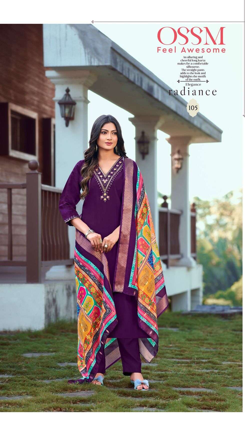 NOORIE VOL-3 BY OSSM HEAVY EMBROIDERY PURE VISCOSE ROMAN SILK WITH POCKET 