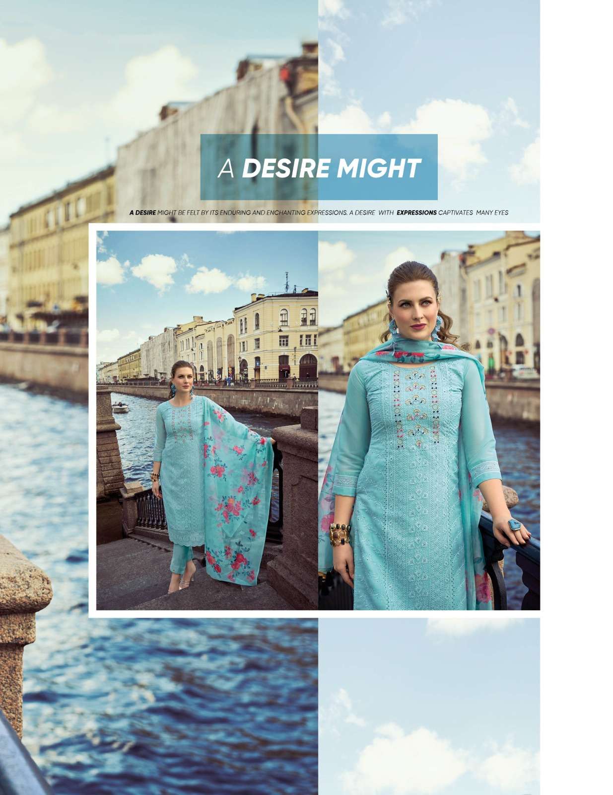 OC-20802 LL SCHIFFLI HANDWORK ORGANZA WITH LINING KURTI PANT WITH DUPATTA 