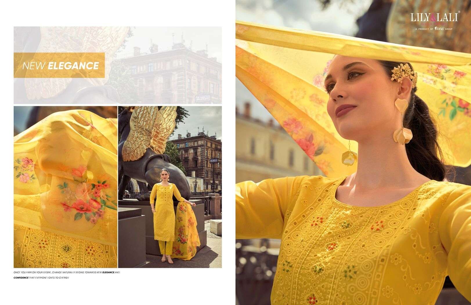 ORGANZA CHIKANKARI VOL-2 BY LILY & LALI KURTI PANT WITH ORGANZA DIGITAL PRINT DUPATTA 