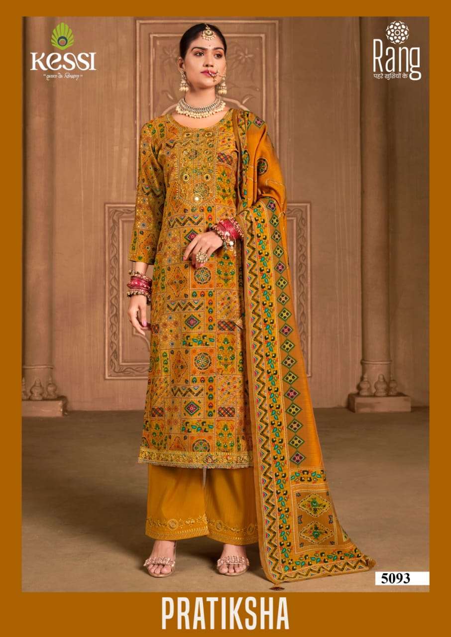 PRATIKSHA BY RANG MUSLIN FOIL PRINT WITH FANCY MIRROR WORK UNSTICHED SALWAR SUIT