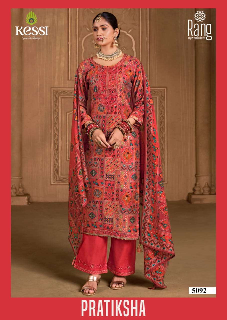 PRATIKSHA BY RANG MUSLIN FOIL PRINT WITH FANCY MIRROR WORK UNSTICHED SALWAR SUIT