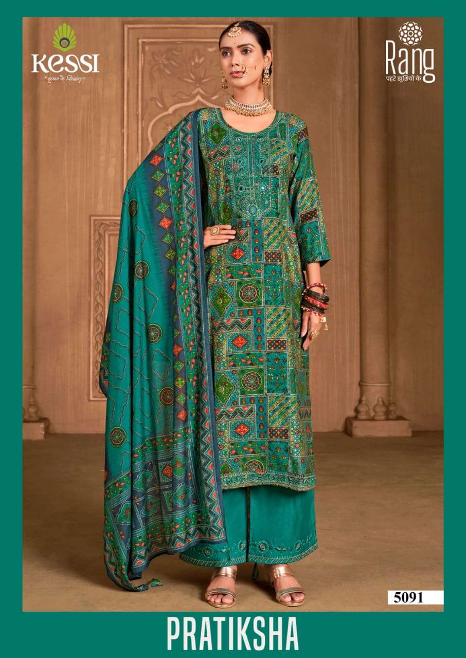 PRATIKSHA BY RANG MUSLIN FOIL PRINT WITH FANCY MIRROR WORK UNSTICHED SALWAR SUIT