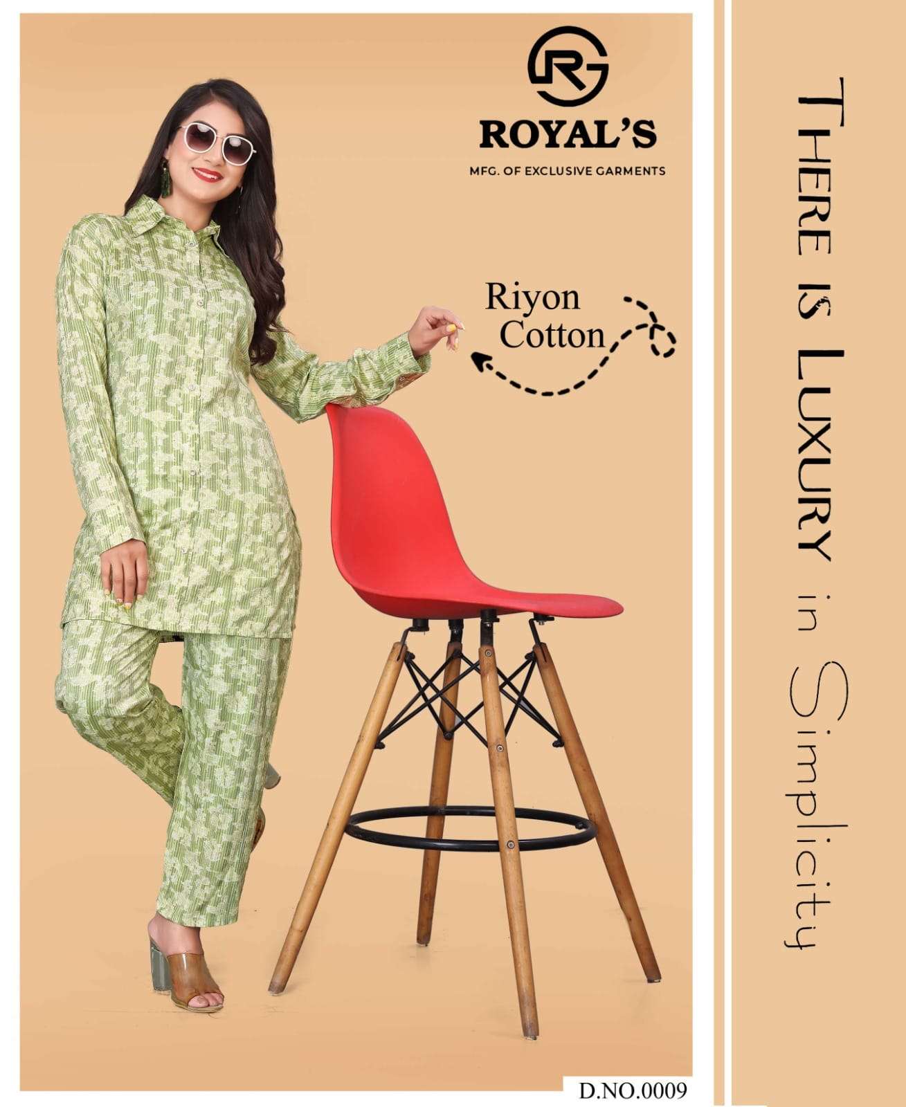 RAYON COTTON STYLISH MATCHING CO-ORD SETS BY ROYALS