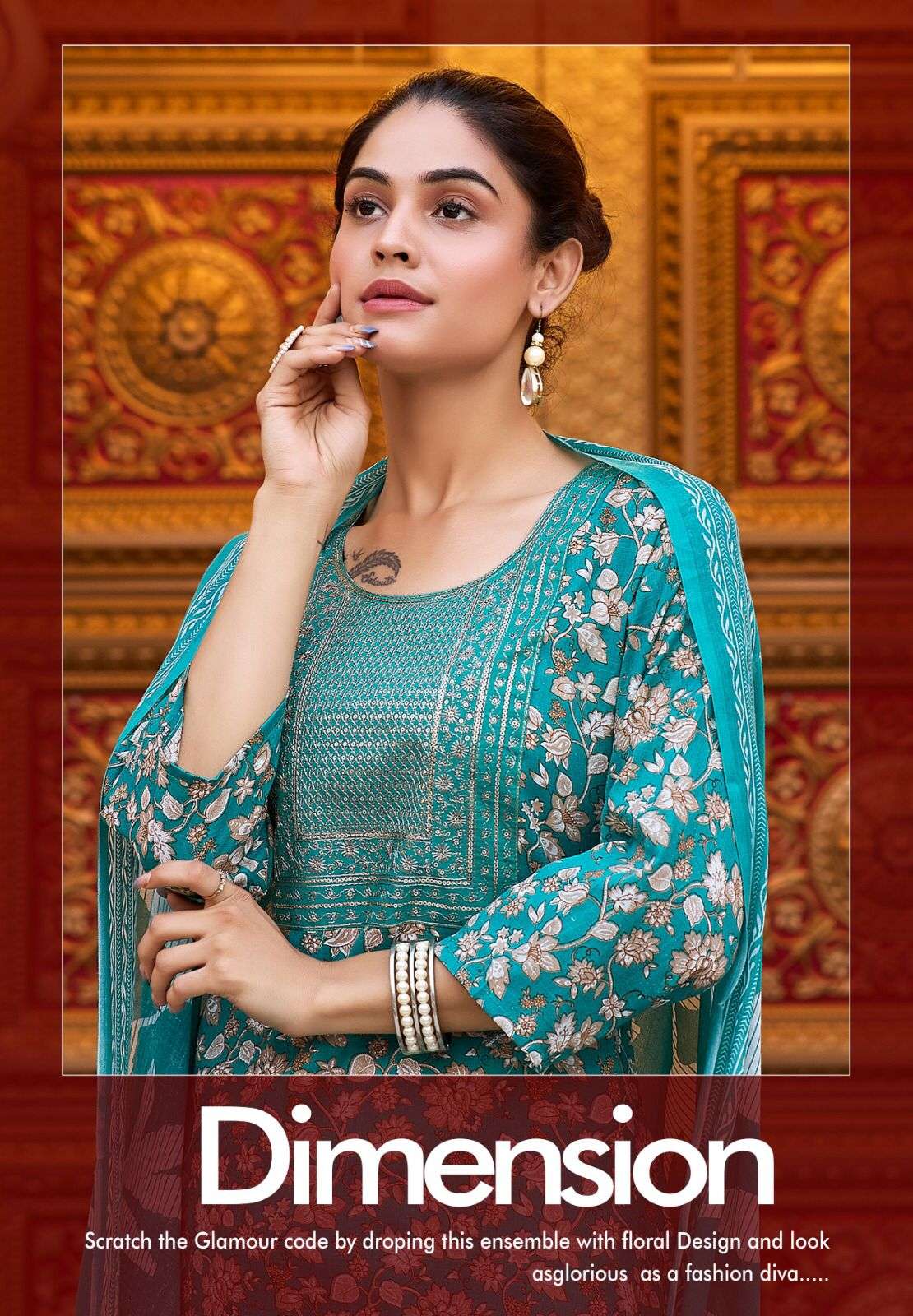 RIDDHI BY MASTER SEQUENCE PRINTED WORK KURTI PANT WITH DUPATTA 