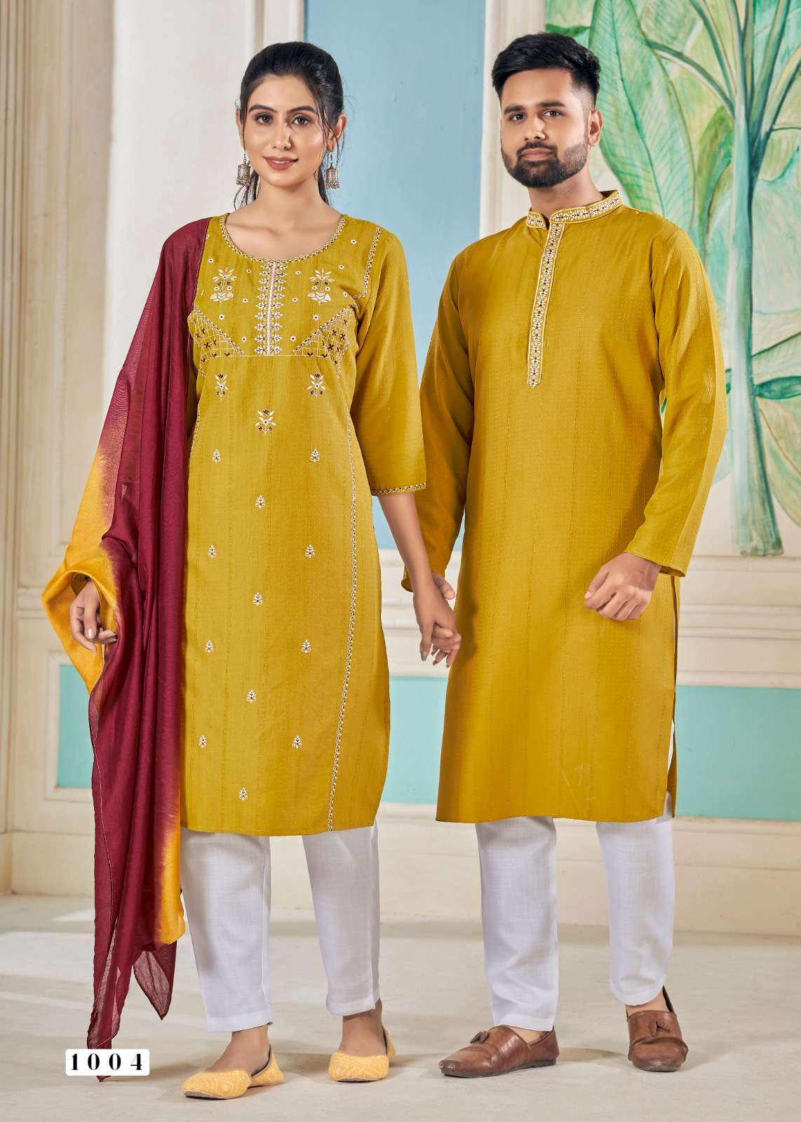 ROYAL COUPLE VOL-13 BY BANWERY PURE VISCOSE WEAVING STRIPE WITH EMBROIDERY STYLISH DESIGN 