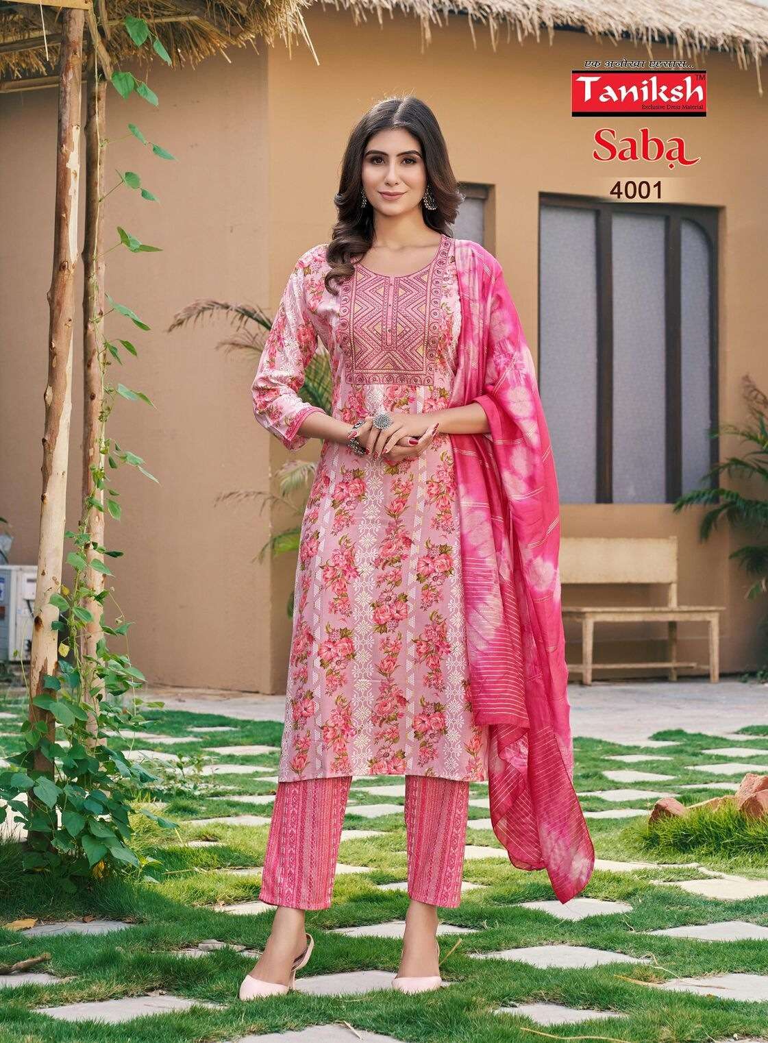 SABA VOL-3 BY TANIKSH RAYON FOIL PRINT & EMBROIDERY WORK WITH POCKET 