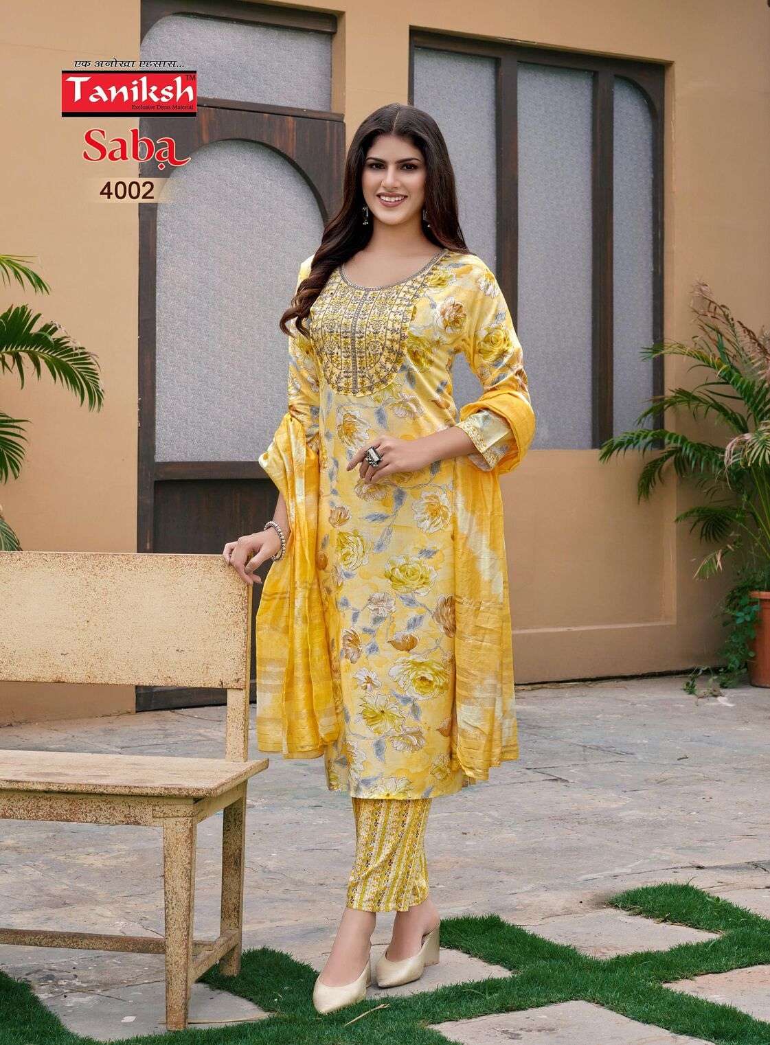 SABA VOL-3 BY TANIKSH RAYON FOIL PRINT & EMBROIDERY WORK WITH POCKET 