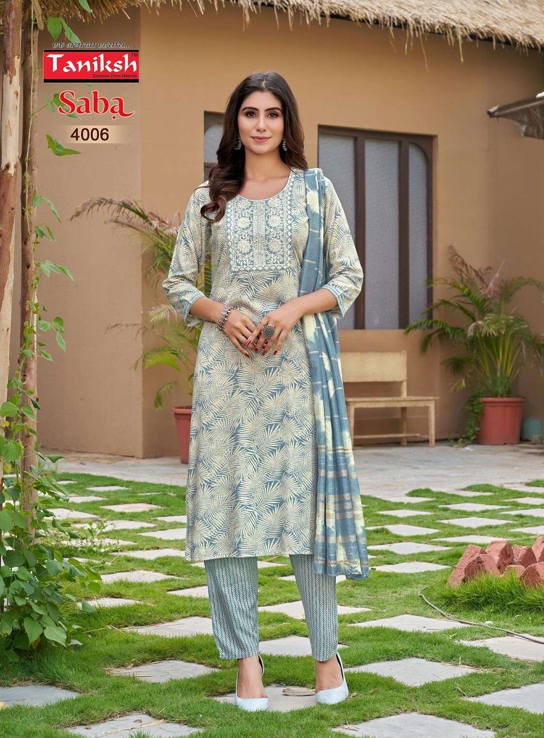 SABA VOL-3 BY TANIKSH RAYON FOIL PRINT & EMBROIDERY WORK WITH POCKET 