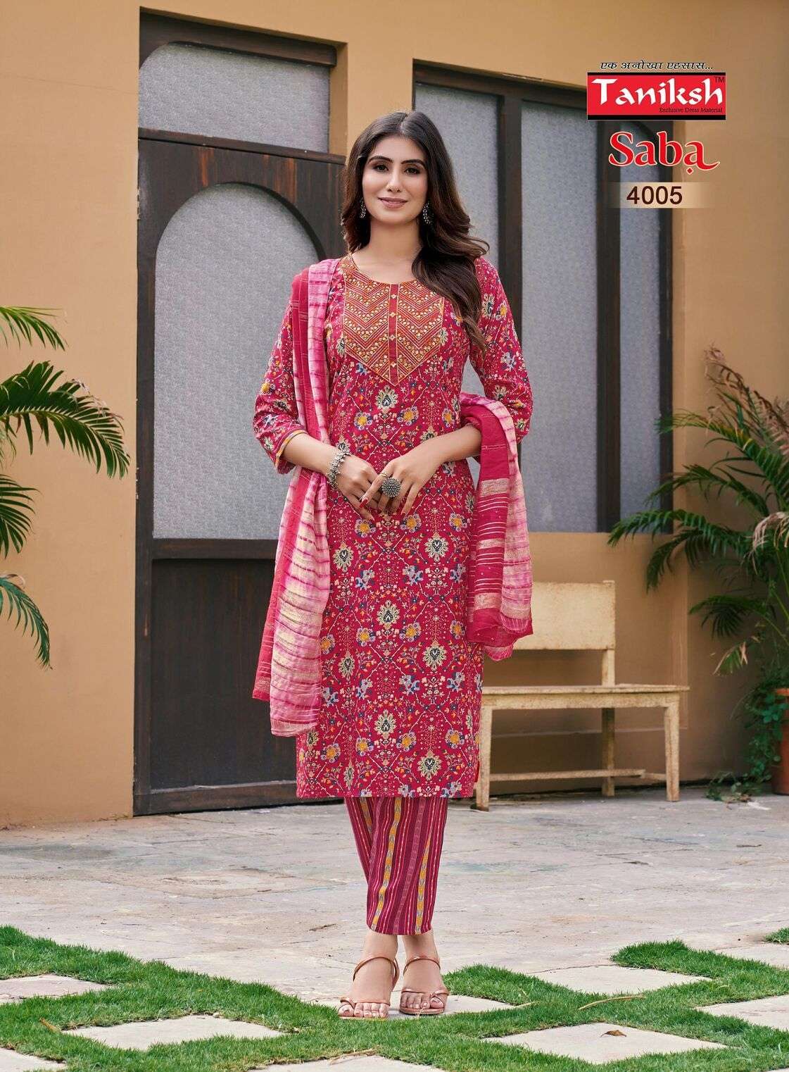 SABA VOL-3 BY TANIKSH RAYON FOIL PRINT & EMBROIDERY WORK WITH POCKET 
