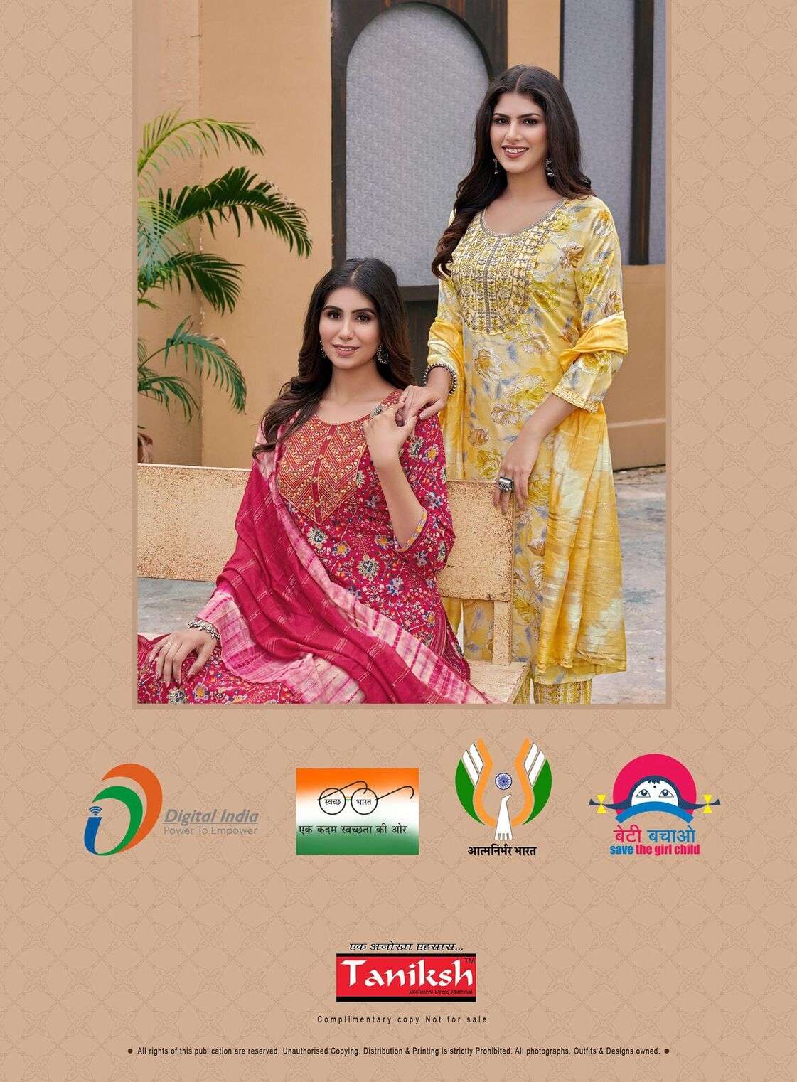 SABA VOL-3 BY TANIKSH RAYON FOIL PRINT & EMBROIDERY WORK WITH POCKET 