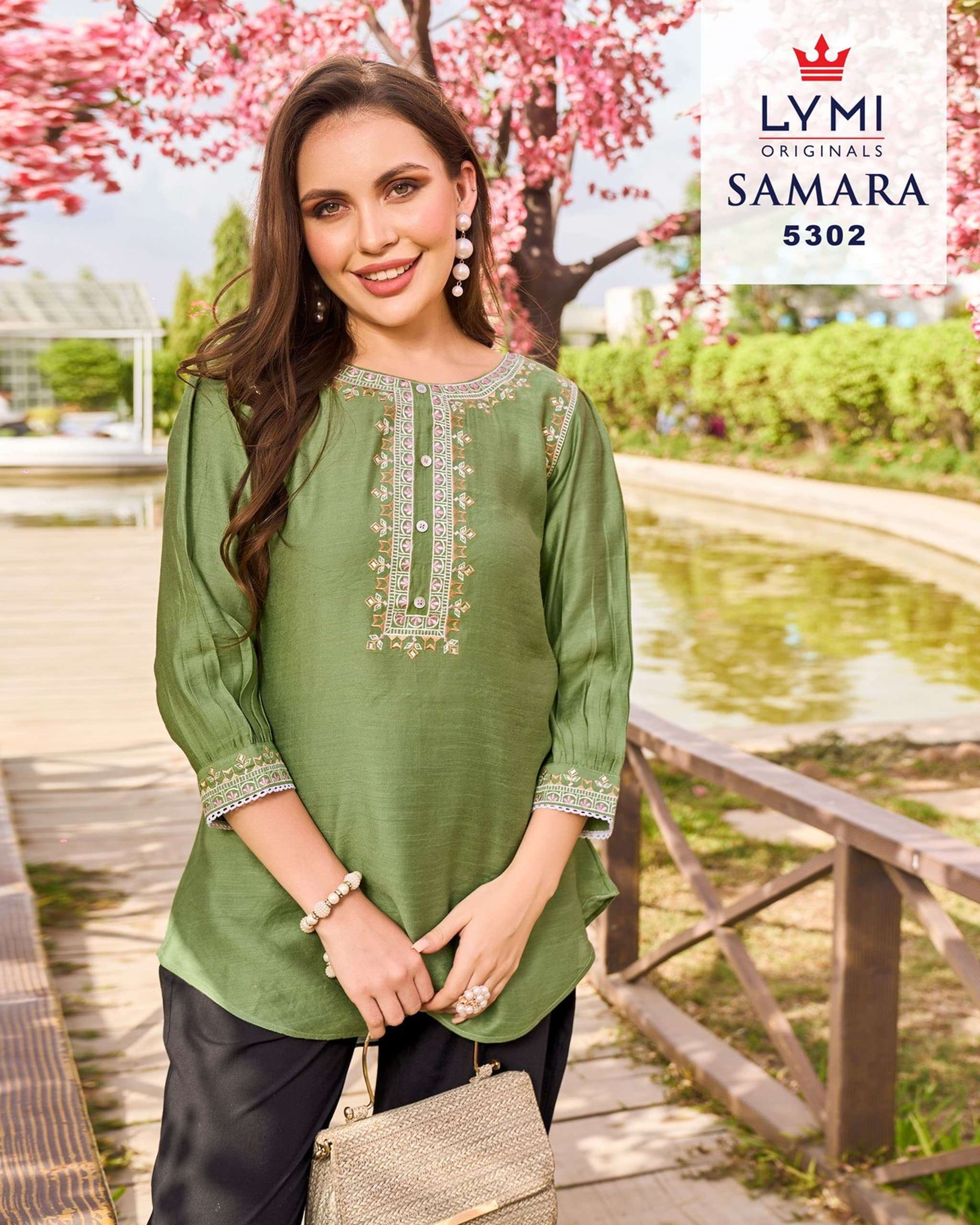 SAMARA BY RANGOON FANCY EMBROIDERY WORK SHORT TUNICS 