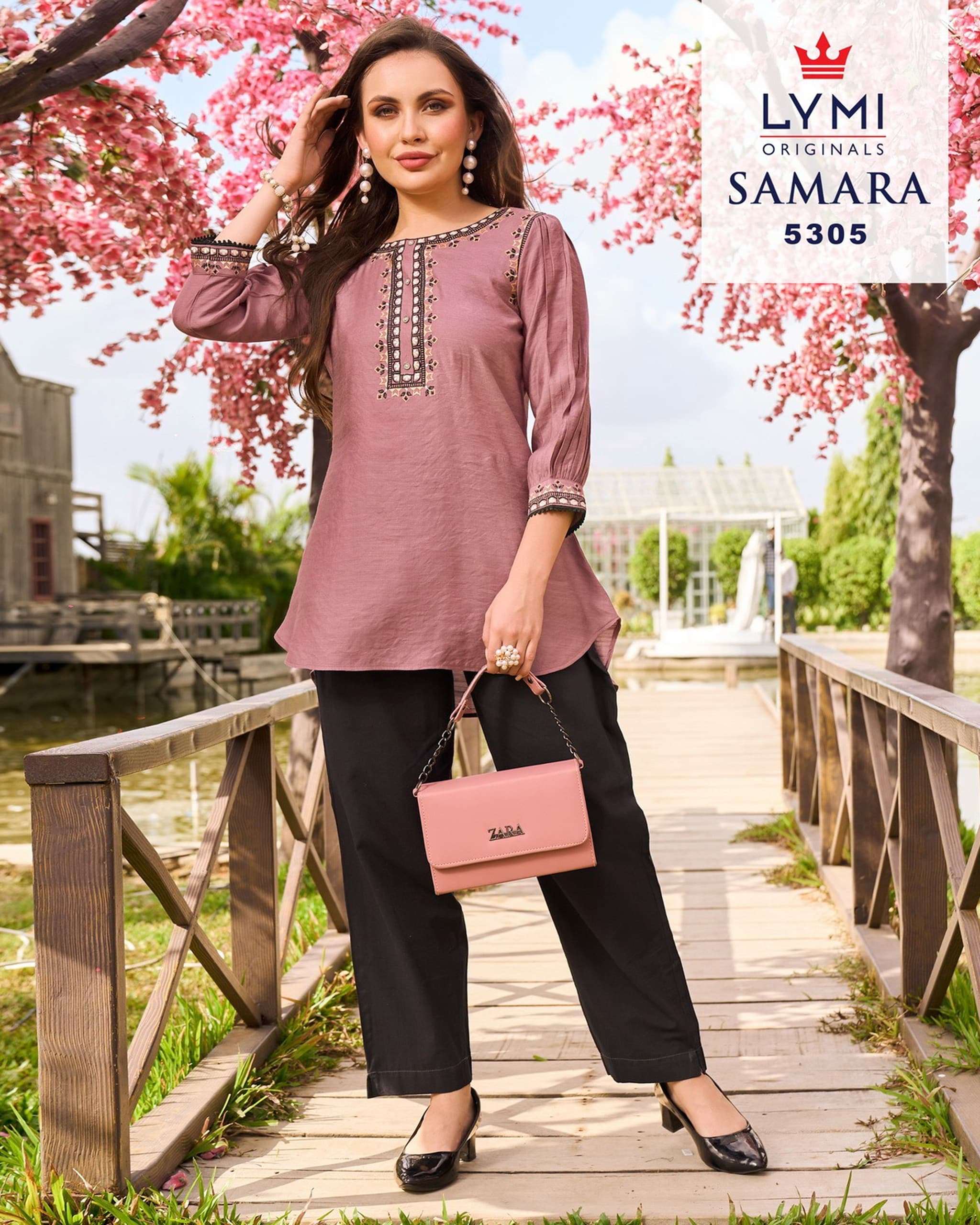 SAMARA BY RANGOON FANCY EMBROIDERY WORK SHORT TUNICS 