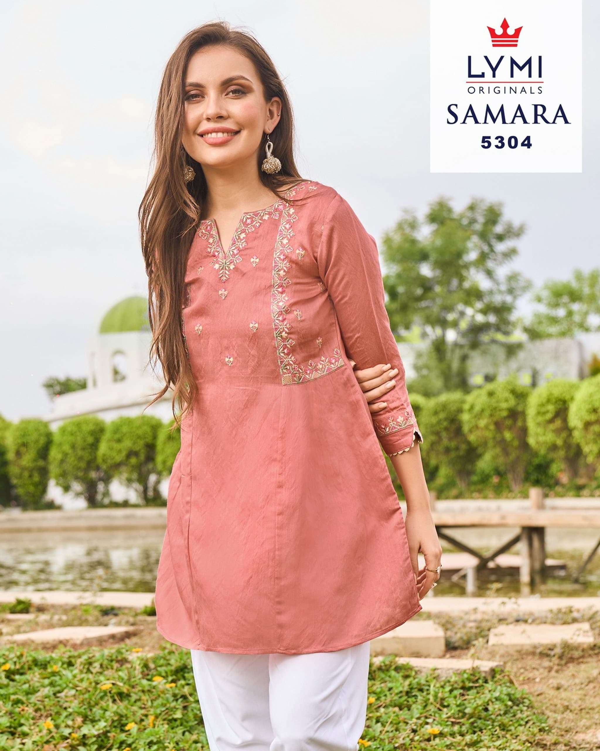 SAMARA BY RANGOON FANCY EMBROIDERY WORK SHORT TUNICS 