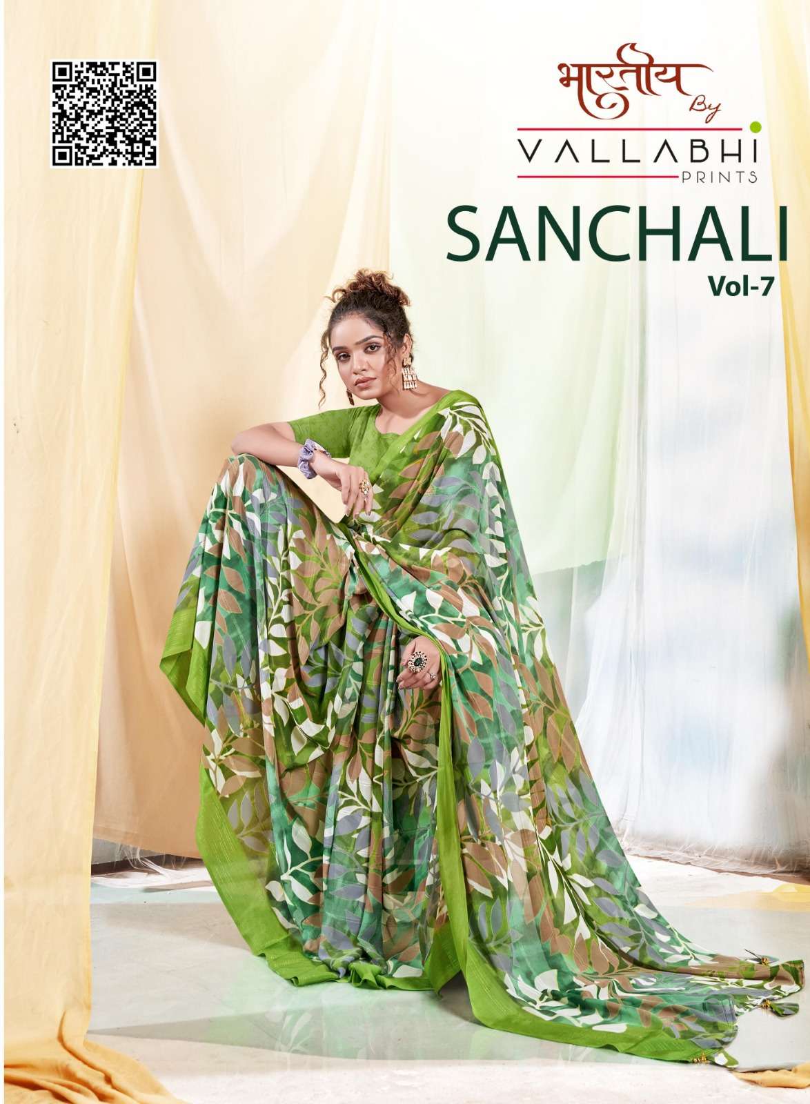 SANCHALI VOL-7 BY VALLABHI GEORGETTE REGULAR WEAR PRINTED SAREES 