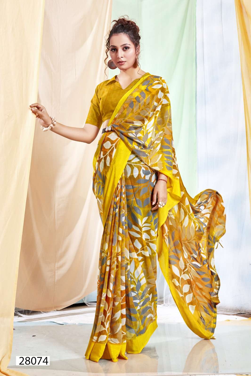 SANCHALI VOL-7 BY VALLABHI GEORGETTE REGULAR WEAR PRINTED SAREES 