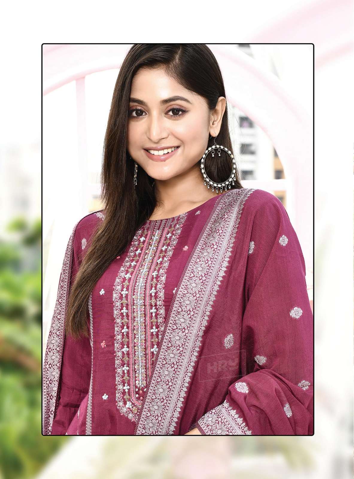 SANSKAR VOL-6 BY HRU MUSLIN FABRIC 3 PCS KURTI PANT WITH DUPATTA 