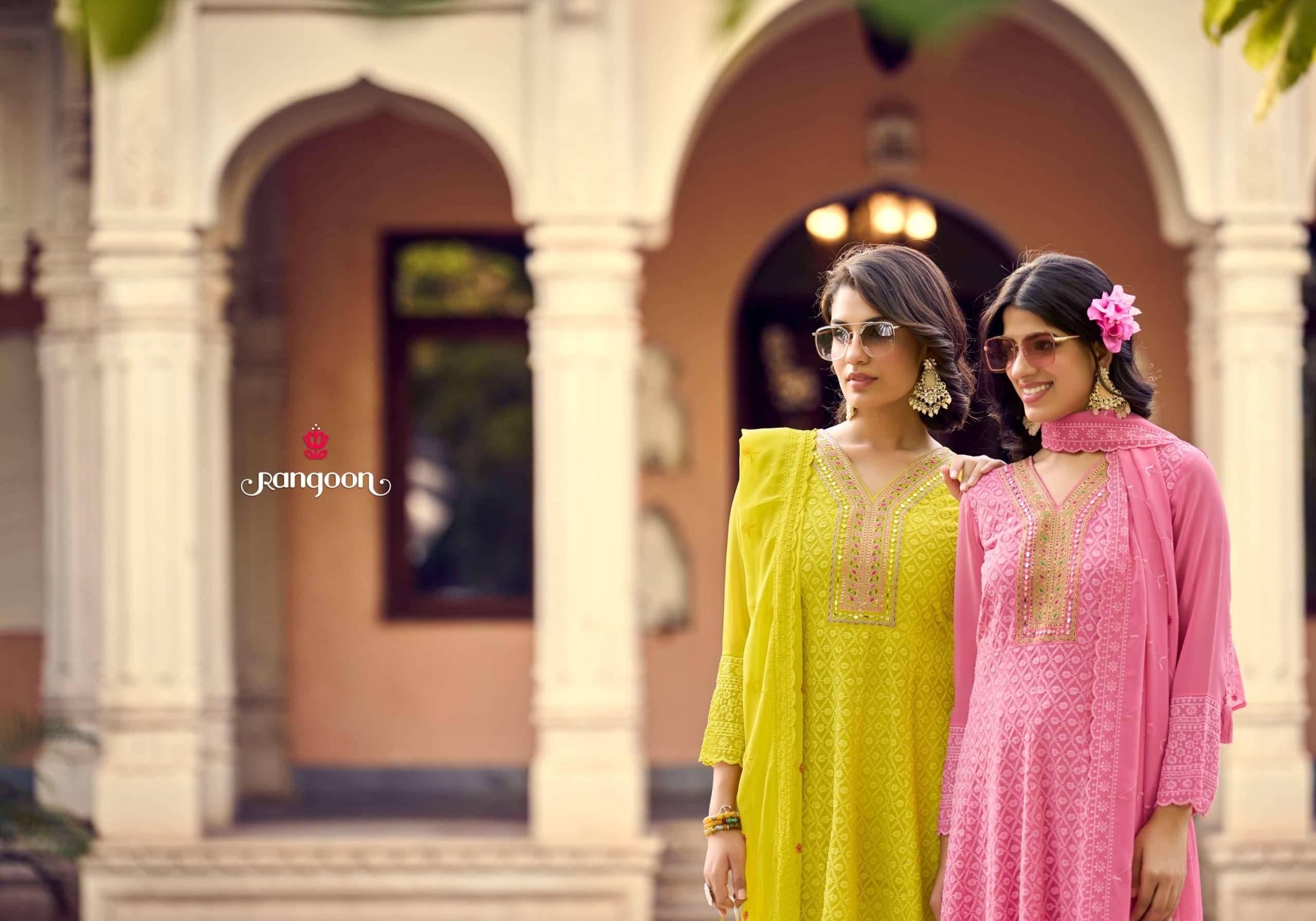 SEHZADI BY RANGOON SCHIFFLI GEORGETTE WITH FANCY EMBROIDERY WORK IN ANARKALI STYLE 