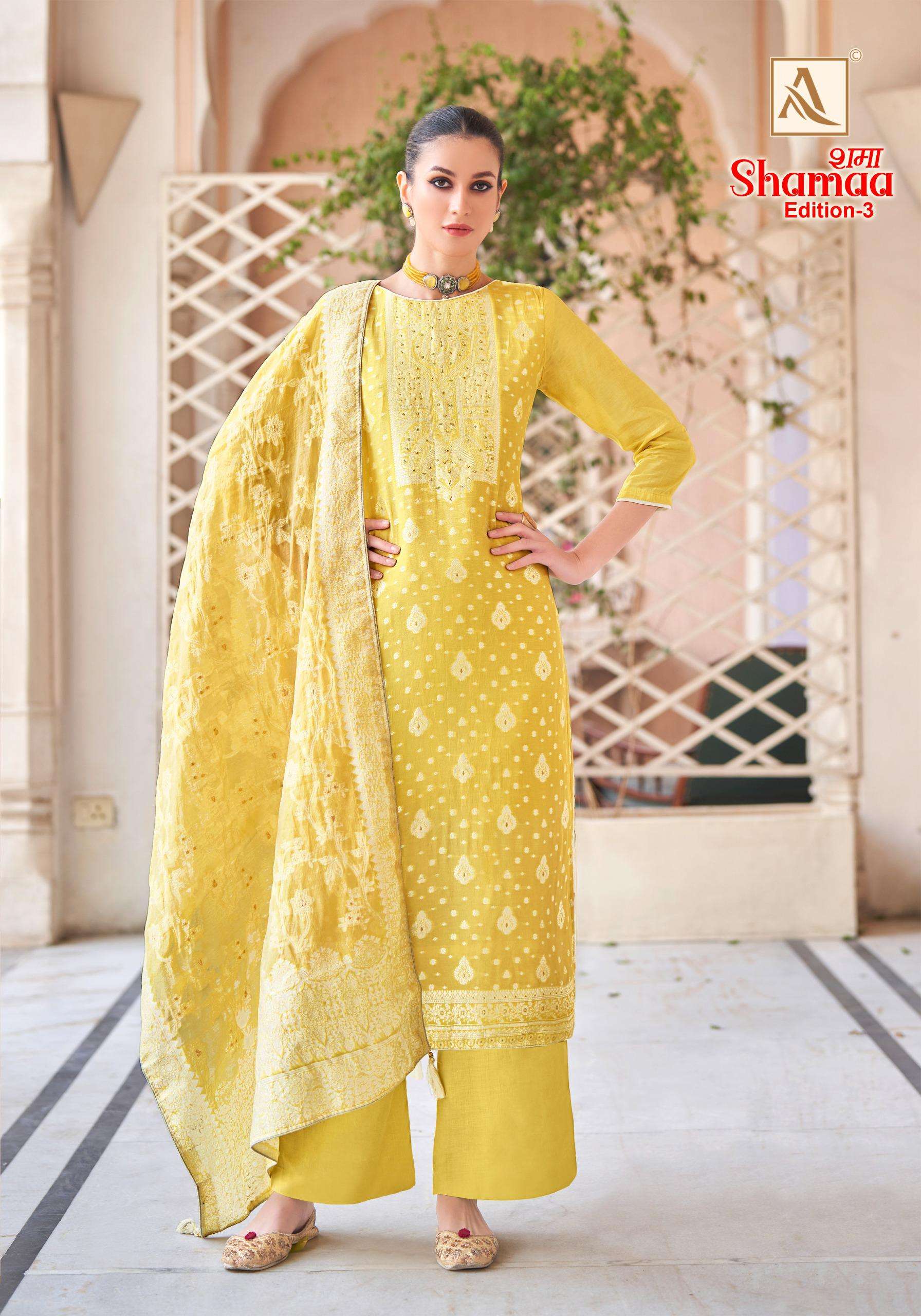 SHAMAA VOL-3 BY ALOK SUIT PURE VISCOSE DESIGNER SUIT WITH ELEGANT HANDWORK 