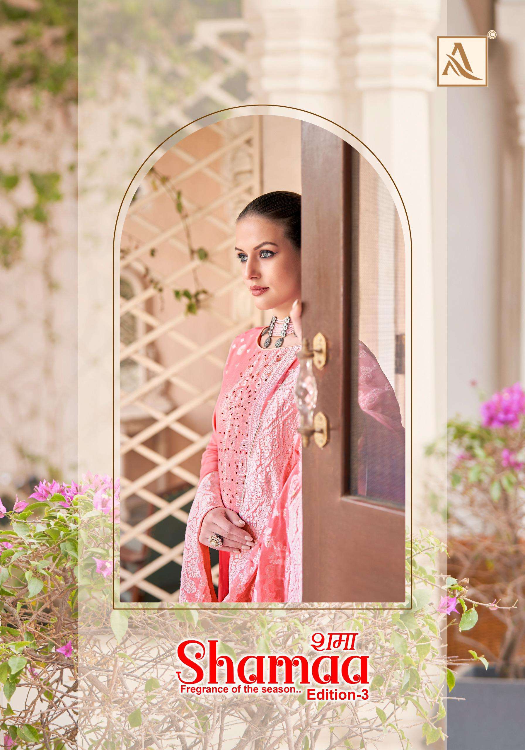 SHAMAA VOL-3 BY ALOK SUIT PURE VISCOSE DESIGNER SUIT WITH ELEGANT HANDWORK 