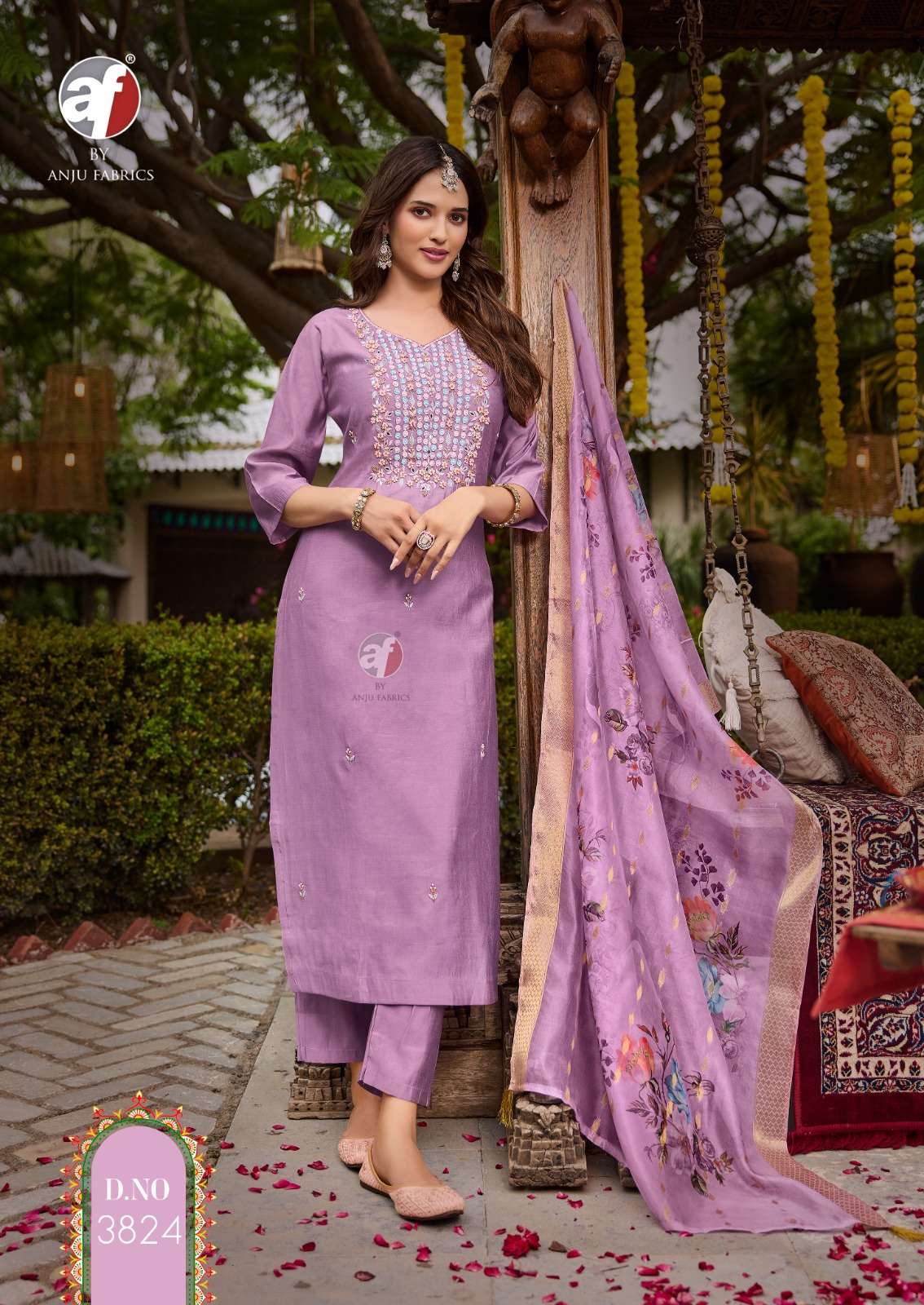SHARARAT VOL-7 BY ANJU FABRICS PURE HANDWORK KURTI PANT WITH HEAVY DUPATTA 
