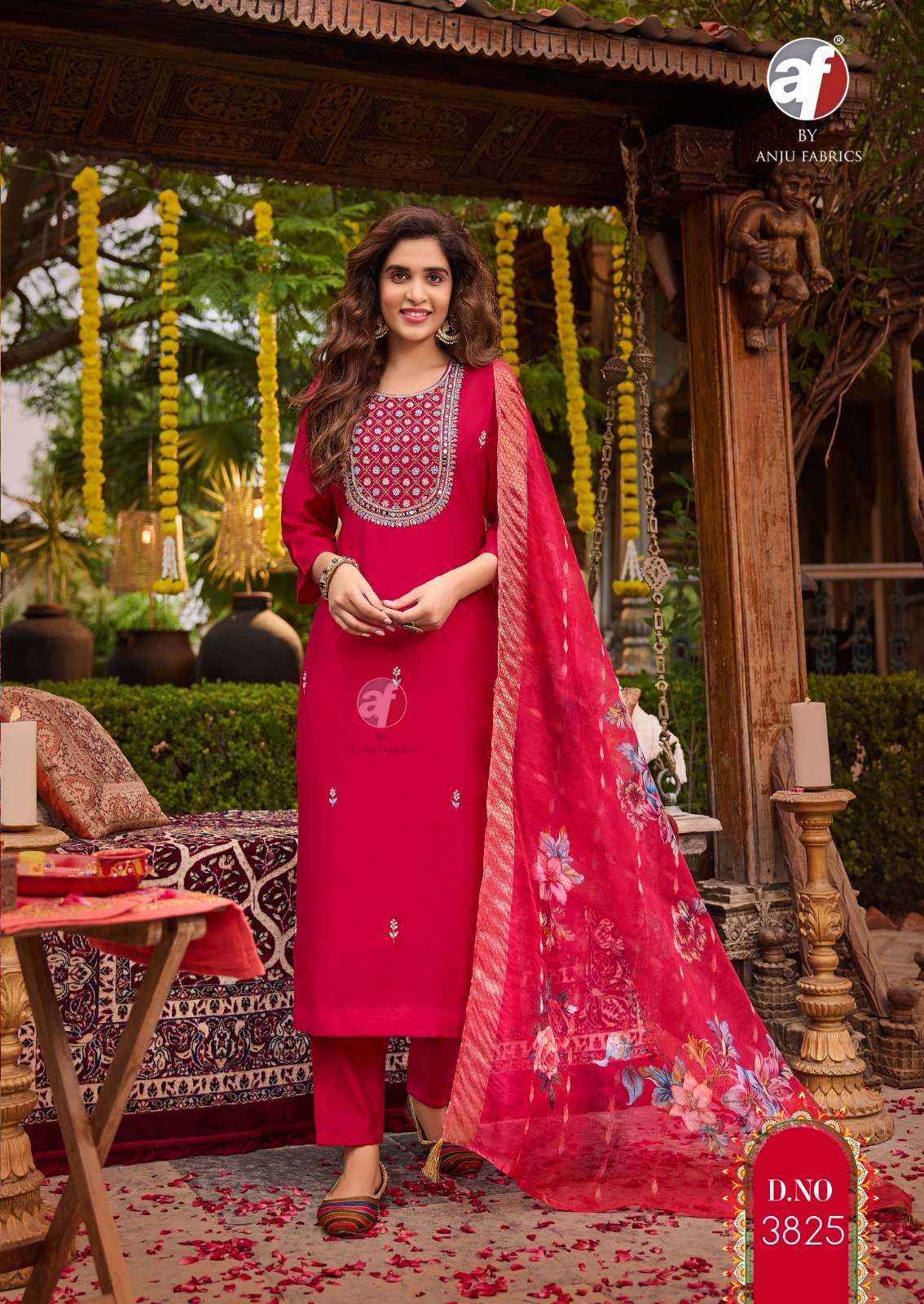 SHARARAT VOL-7 BY ANJU FABRICS PURE HANDWORK KURTI PANT WITH HEAVY DUPATTA 