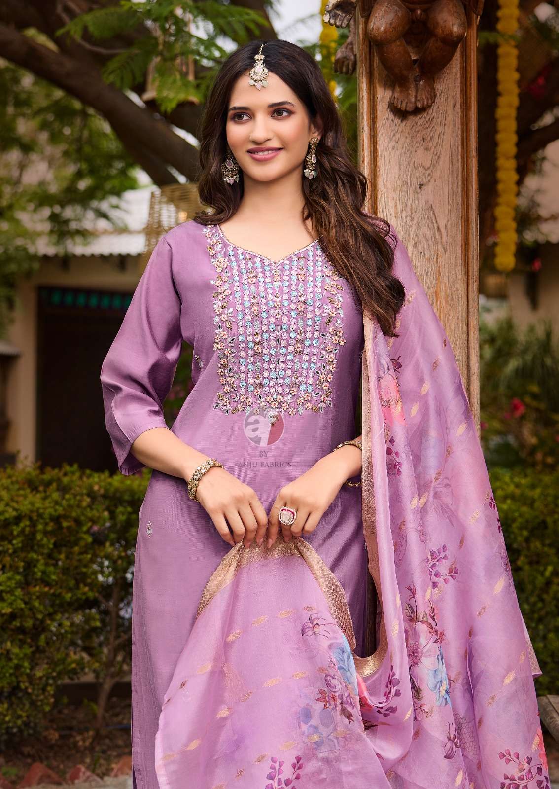 SHARARAT VOL-7 BY ANJU FABRICS PURE HANDWORK KURTI PANT WITH HEAVY DUPATTA 