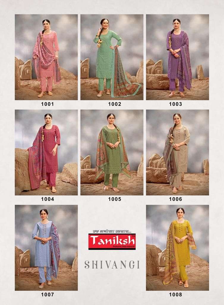 SHIVANGI VOL-1 BY TANIKSH MUSLIN SCHIFFLI WORK & LYCRA PANT WITH WORK 