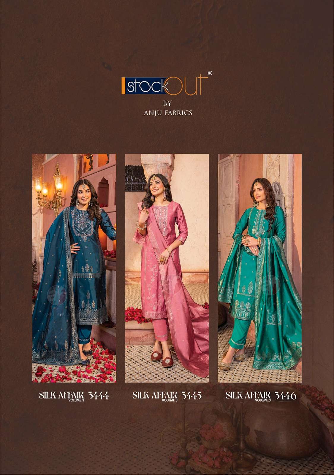 SILK AFFAIR VOL-3 BY ANJU FABRICS BANARASI SILK WITH JACQUARD DUPATTA 