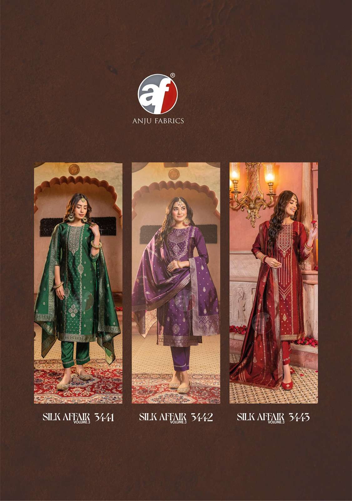 SILK AFFAIR VOL-3 BY ANJU FABRICS BANARASI SILK WITH JACQUARD DUPATTA 