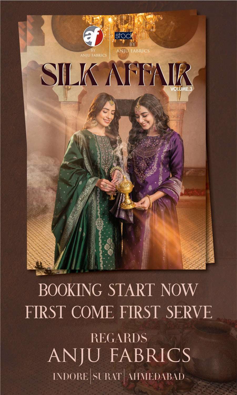 SILK AFFAIR VOL-3 BY ANJU FABRICS BANARASI SILK WITH JACQUARD DUPATTA 