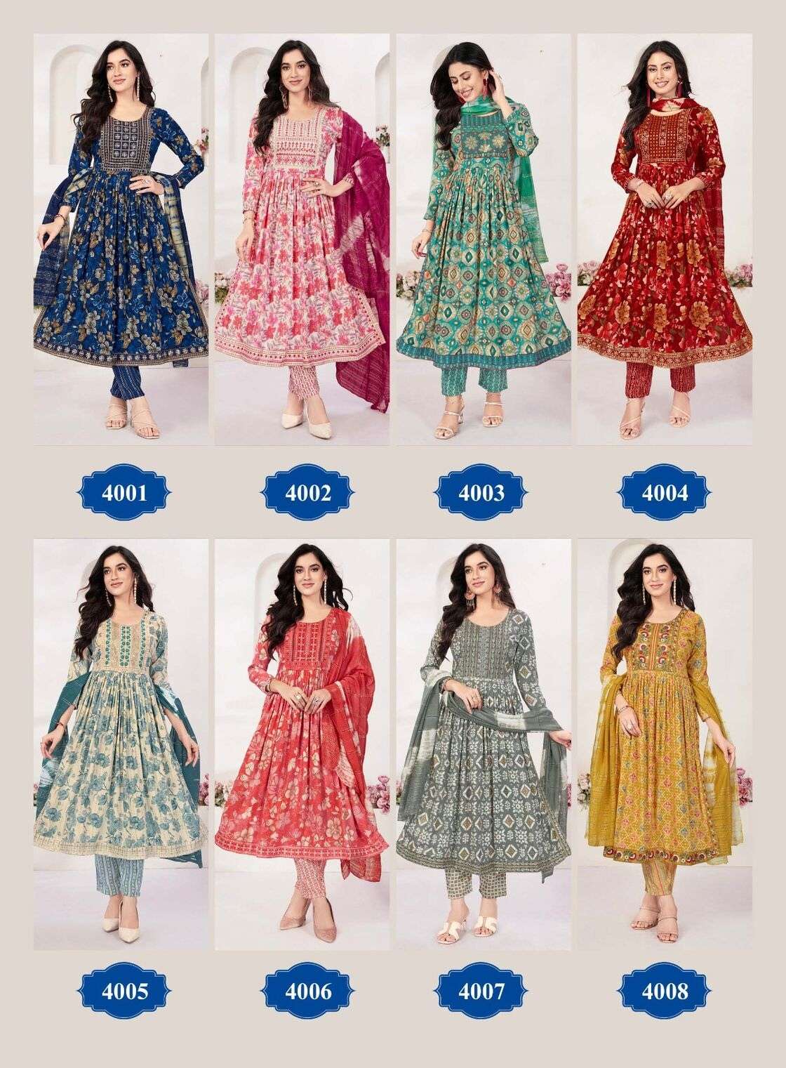 SIRI VOL-4 BY NAVKAR CAPSULE FOIL PRINT 3 PCS WITH FANCY SEQUENCE DUPATTA 