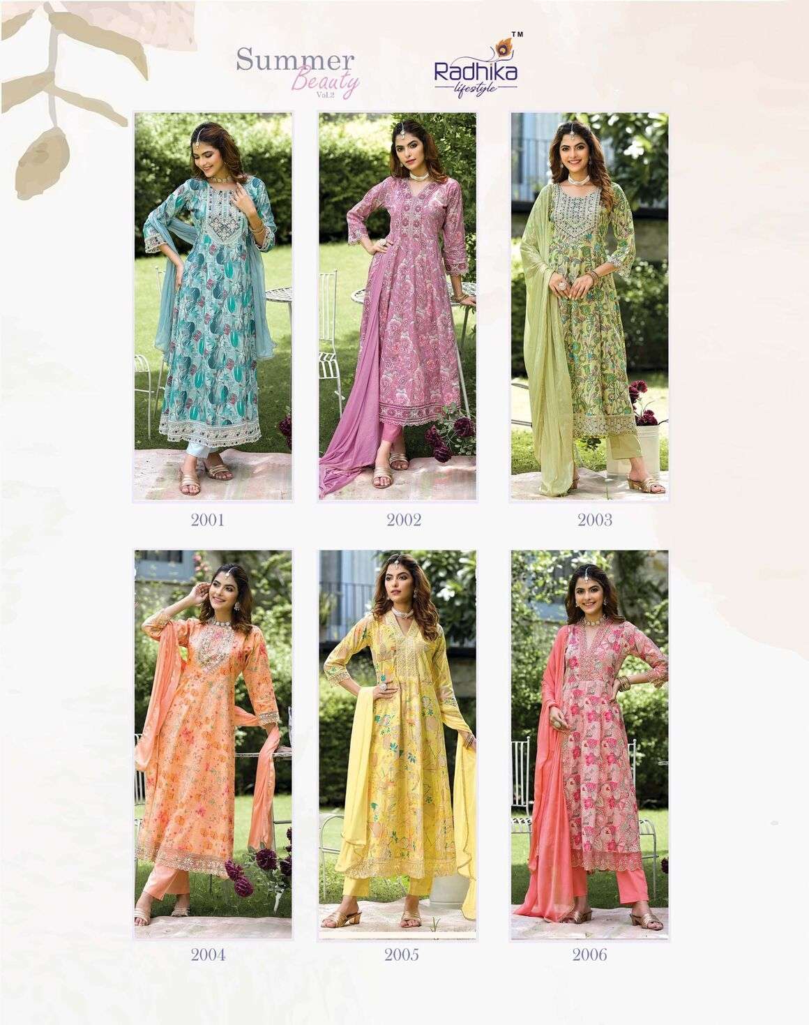 SUMMER BEAUTY VOL-2 BY RADHIKA LIFESTYLE HEAVY COTTON 3 PCS IN ANARKALI STYLE 