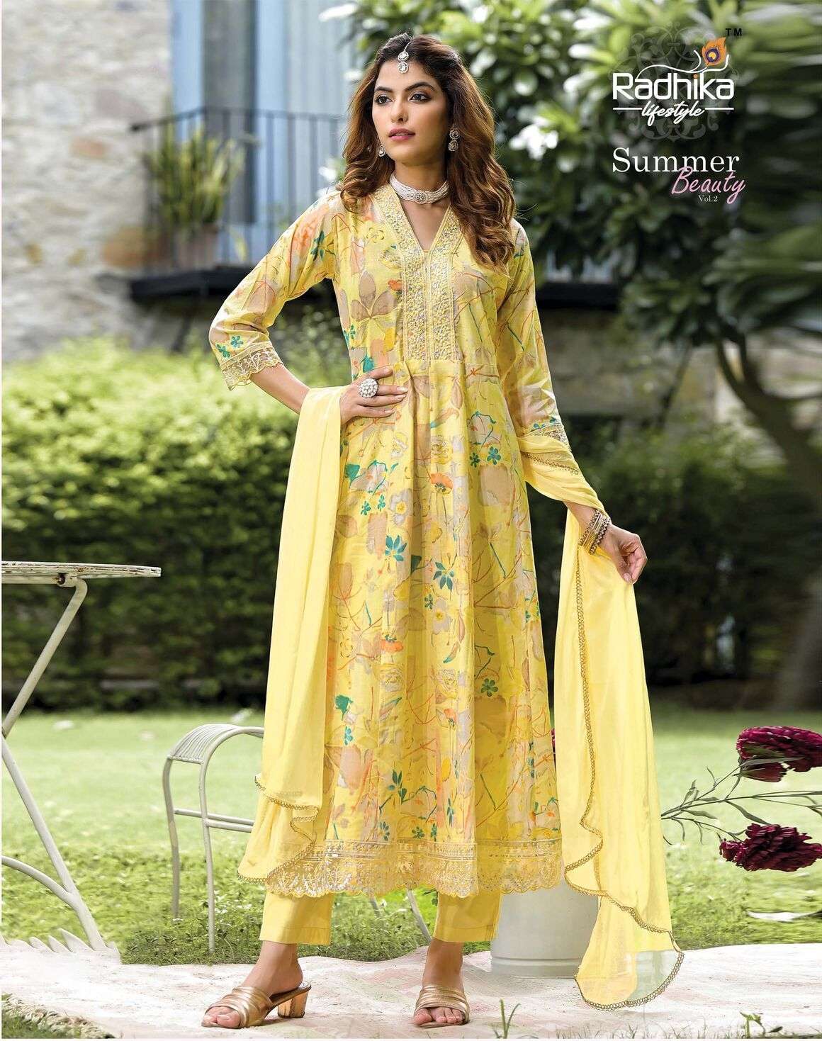 SUMMER BEAUTY VOL-2 BY RADHIKA LIFESTYLE HEAVY COTTON 3 PCS IN ANARKALI STYLE 