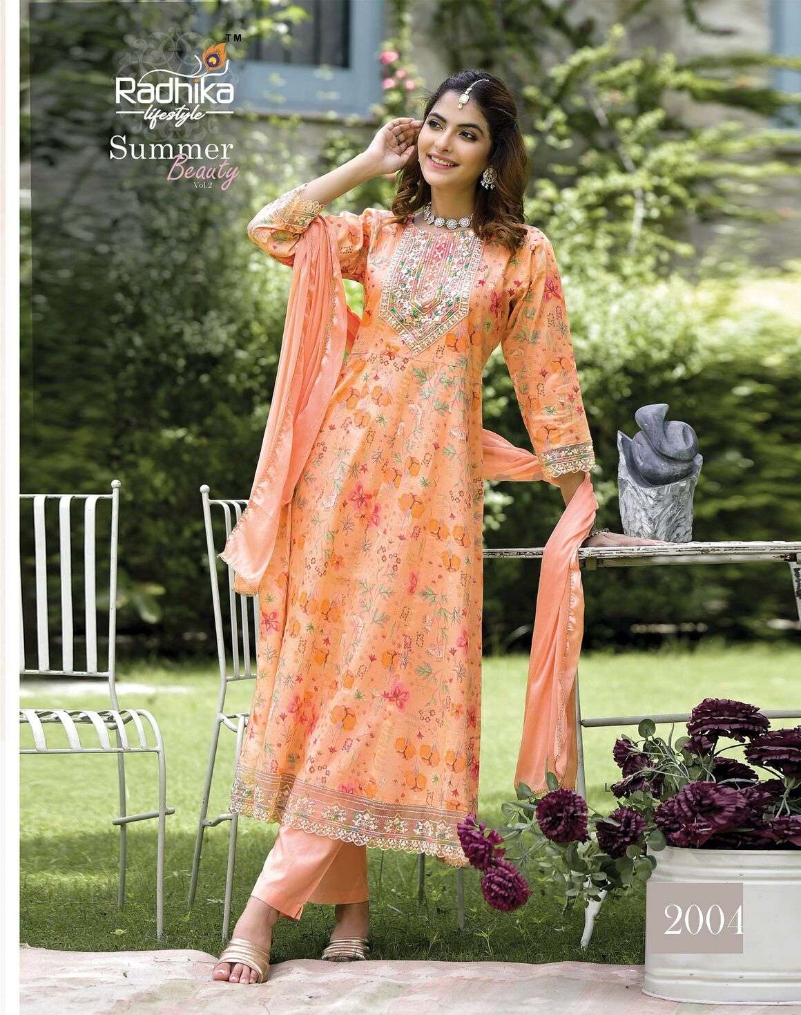 SUMMER BEAUTY VOL-2 BY RADHIKA LIFESTYLE HEAVY COTTON 3 PCS IN ANARKALI STYLE 