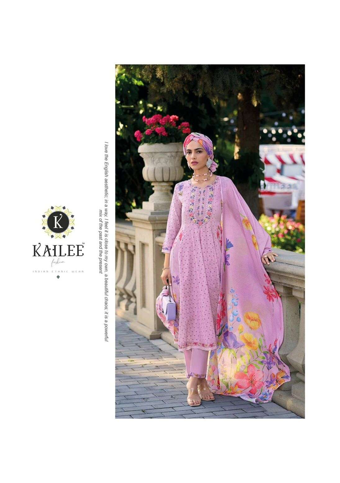 TASAVVUR BY KAILEE FASHION PURE DESIGNER SCHIFFLI PRINTS ANARKALI PANT WITH JARI BORDER 