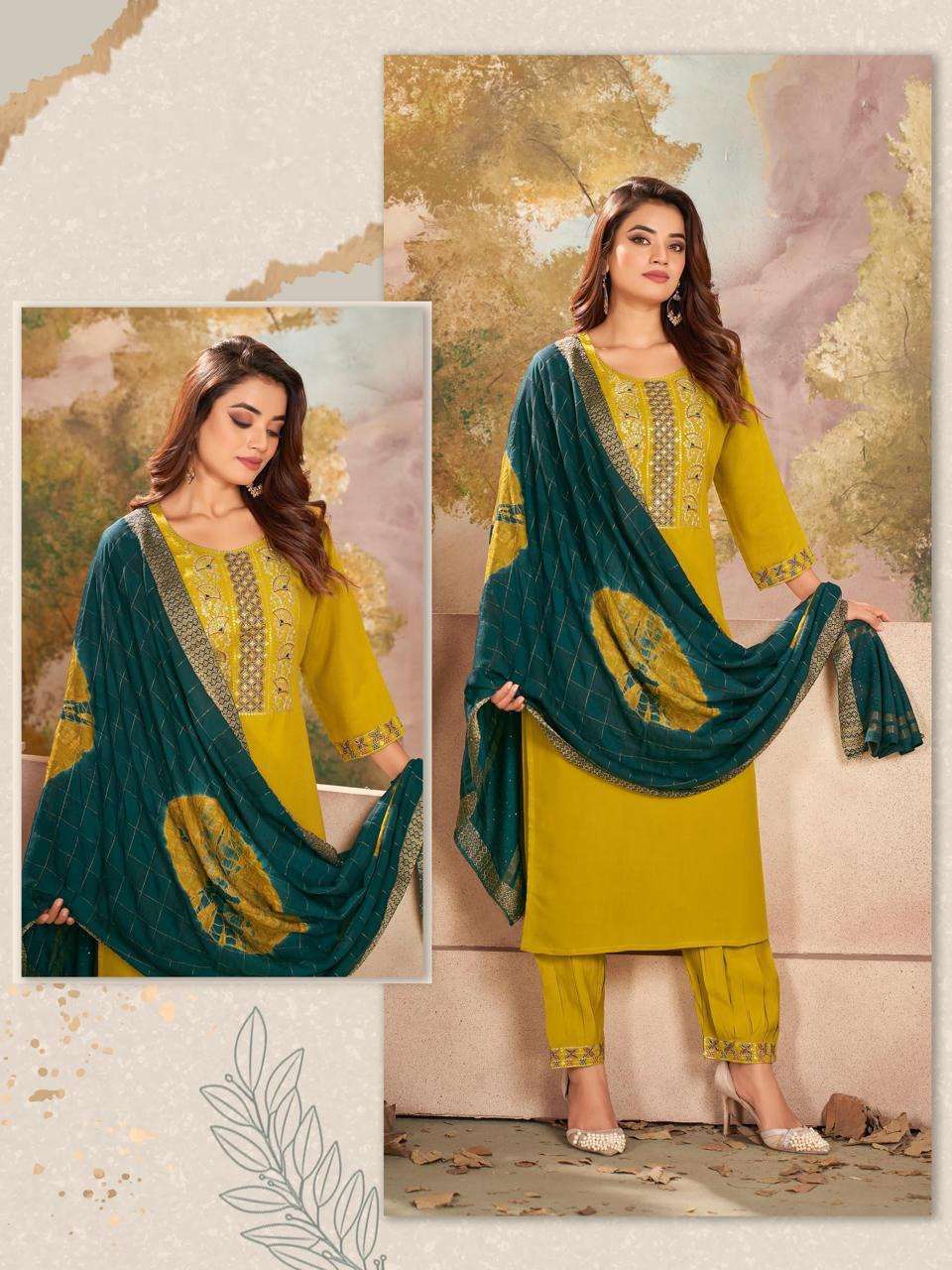 TF-1002 NA HEAVY FANCY FABRIC WITH AFGHANI STYLE PANT WITH DUPATTA 