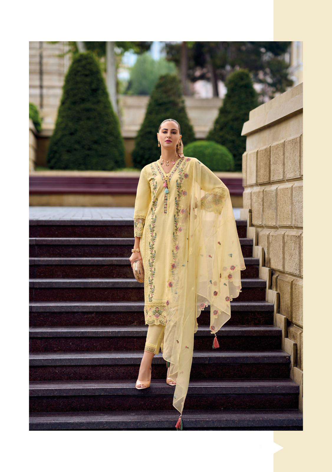 TJ- 42691 KL PURE COTTON WITH THREAD HAND WORK 3 PCS SET 