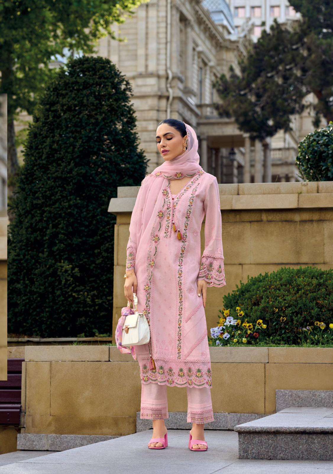 TJ- 42692 KL PURE COTTON WITH THREAD HAND WORK 3 PCS SET 