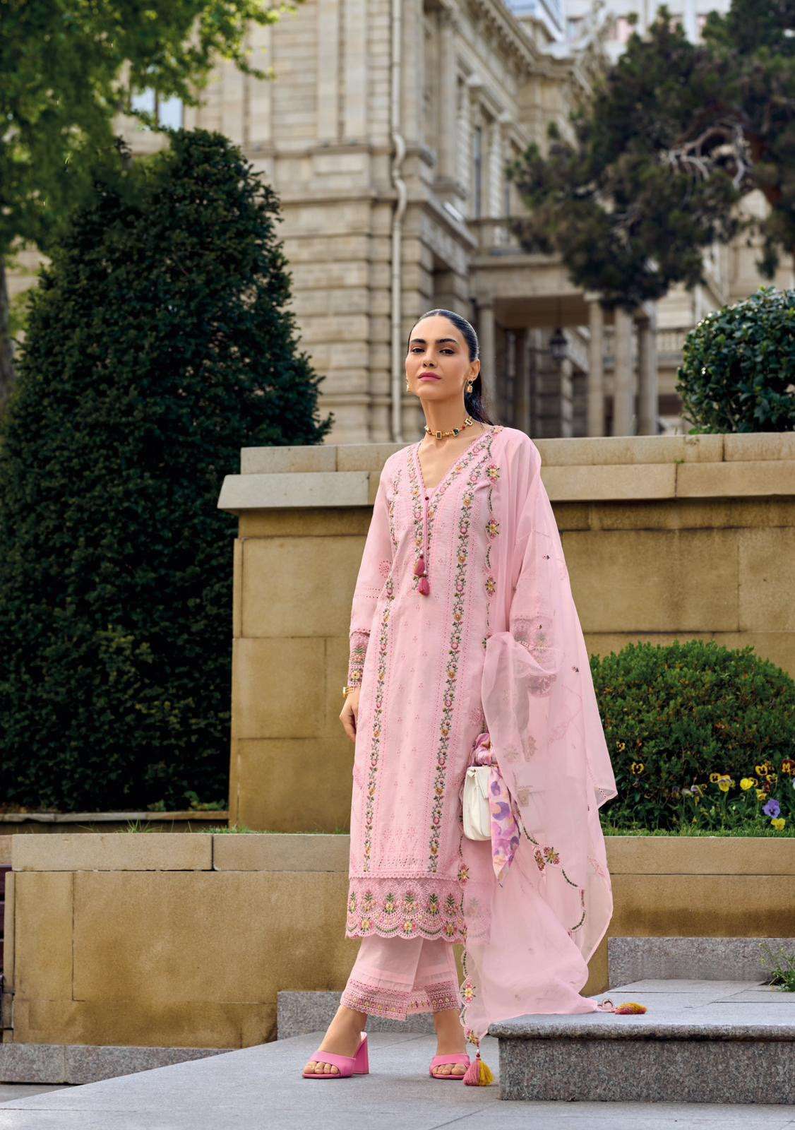 TJ- 42692 KL PURE COTTON WITH THREAD HAND WORK 3 PCS SET 