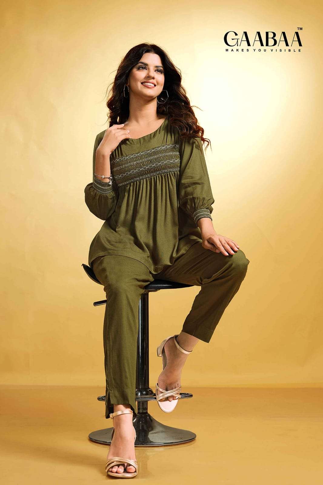TOP AND BOTTOM WITH POCKET STYLISH CO-ORD SET BY GAABAA