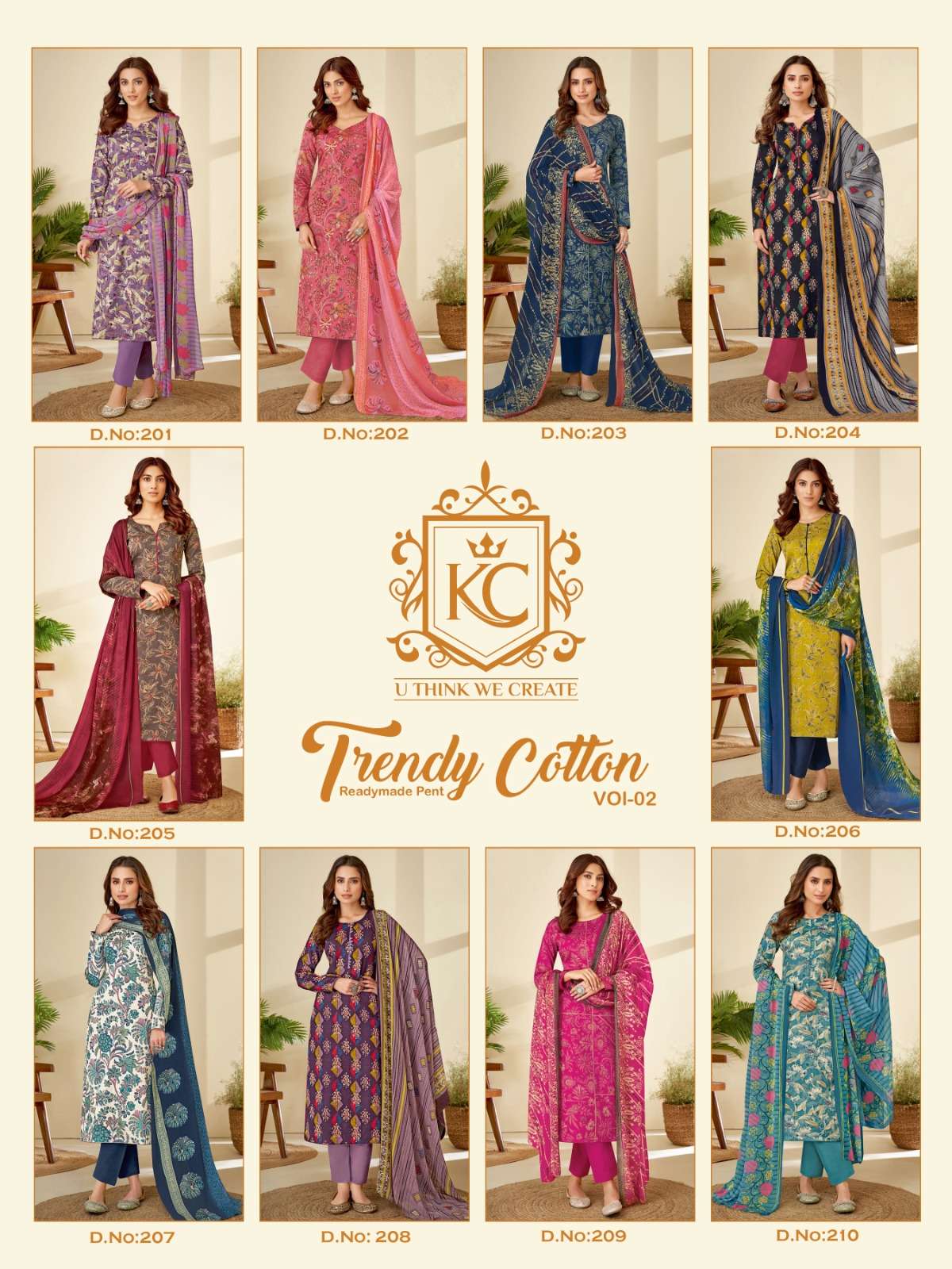 TRENDY COTTON READYMADE PANT VOL-2 BY KCF COTTON PRINTED WITH COTTON ASTAR 