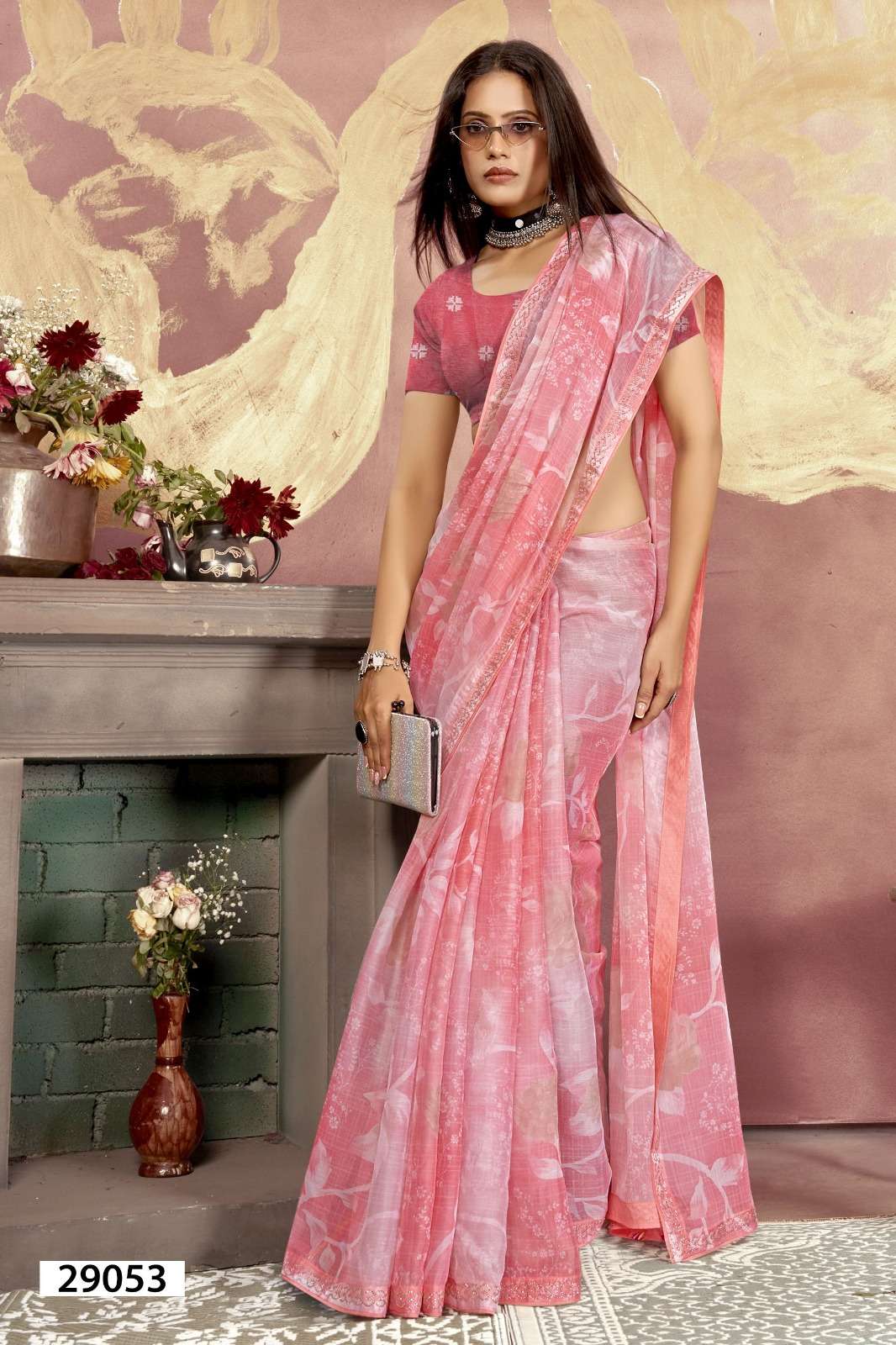 TRIJOYA VOL-2 BY VALLABHI CHIFFON FABRIC PRINTED SAREE