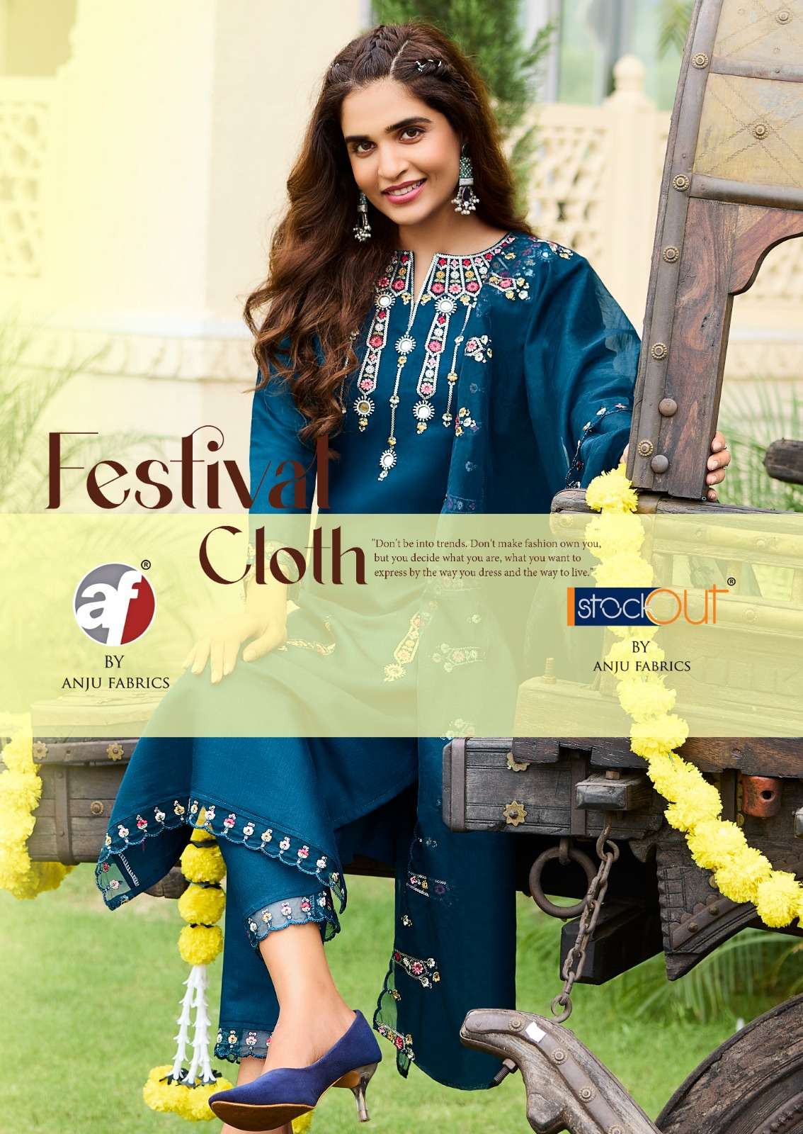 TYOHAAR VOL-2 BY ANJU FABRICS VISCOSE FABRIC BEAUTIFUL EMBROIDERY KURTI PANT WITH DUPATTA 
