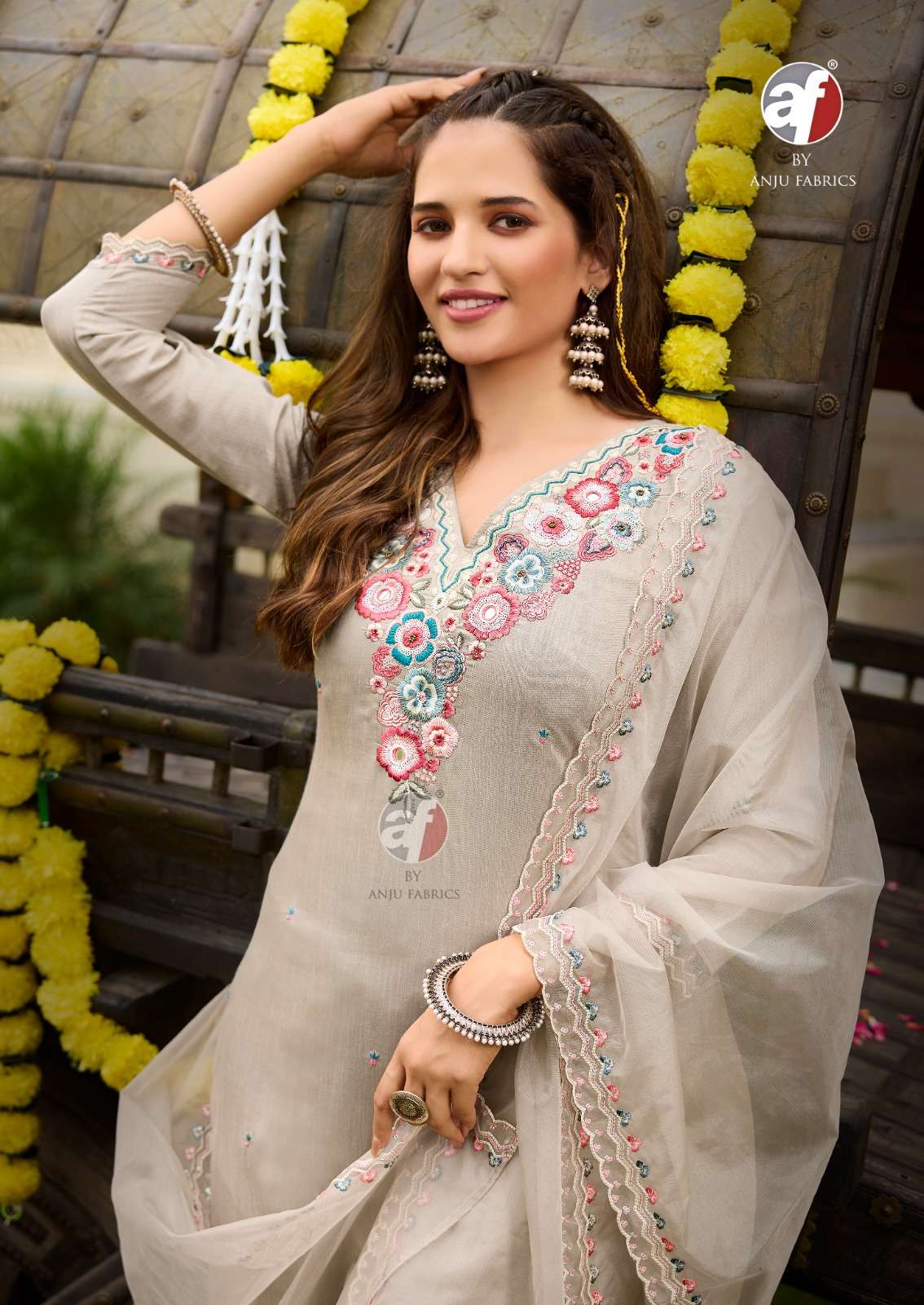 TYOHAAR VOL-2 BY ANJU FABRICS VISCOSE FABRIC BEAUTIFUL EMBROIDERY KURTI PANT WITH DUPATTA 