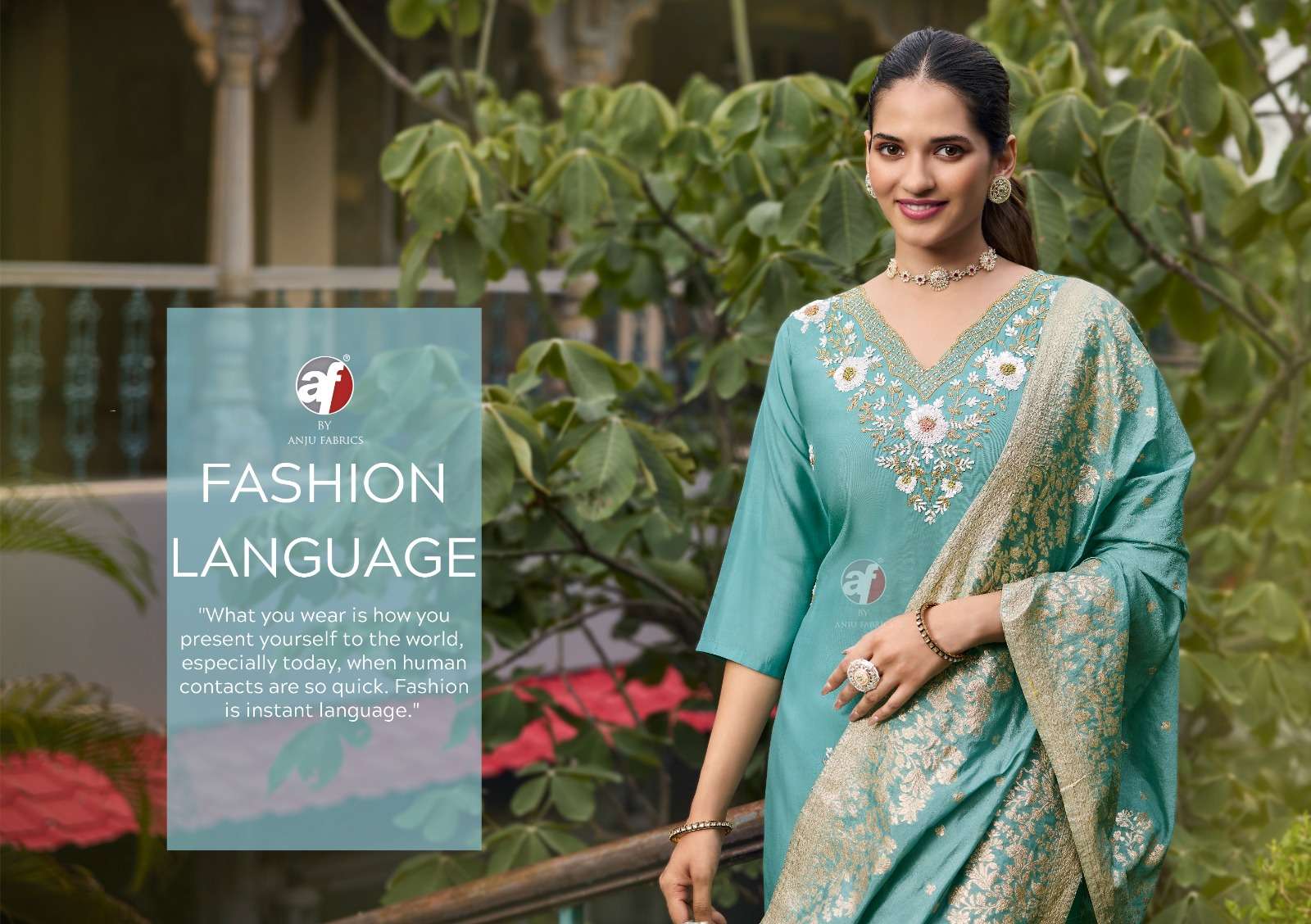 VASTRA VOL-3 BY ANJU FABRICS ROMAN SILK PURE HAND WORK KURTI PANT WIH JACQUARD DUPATTA 